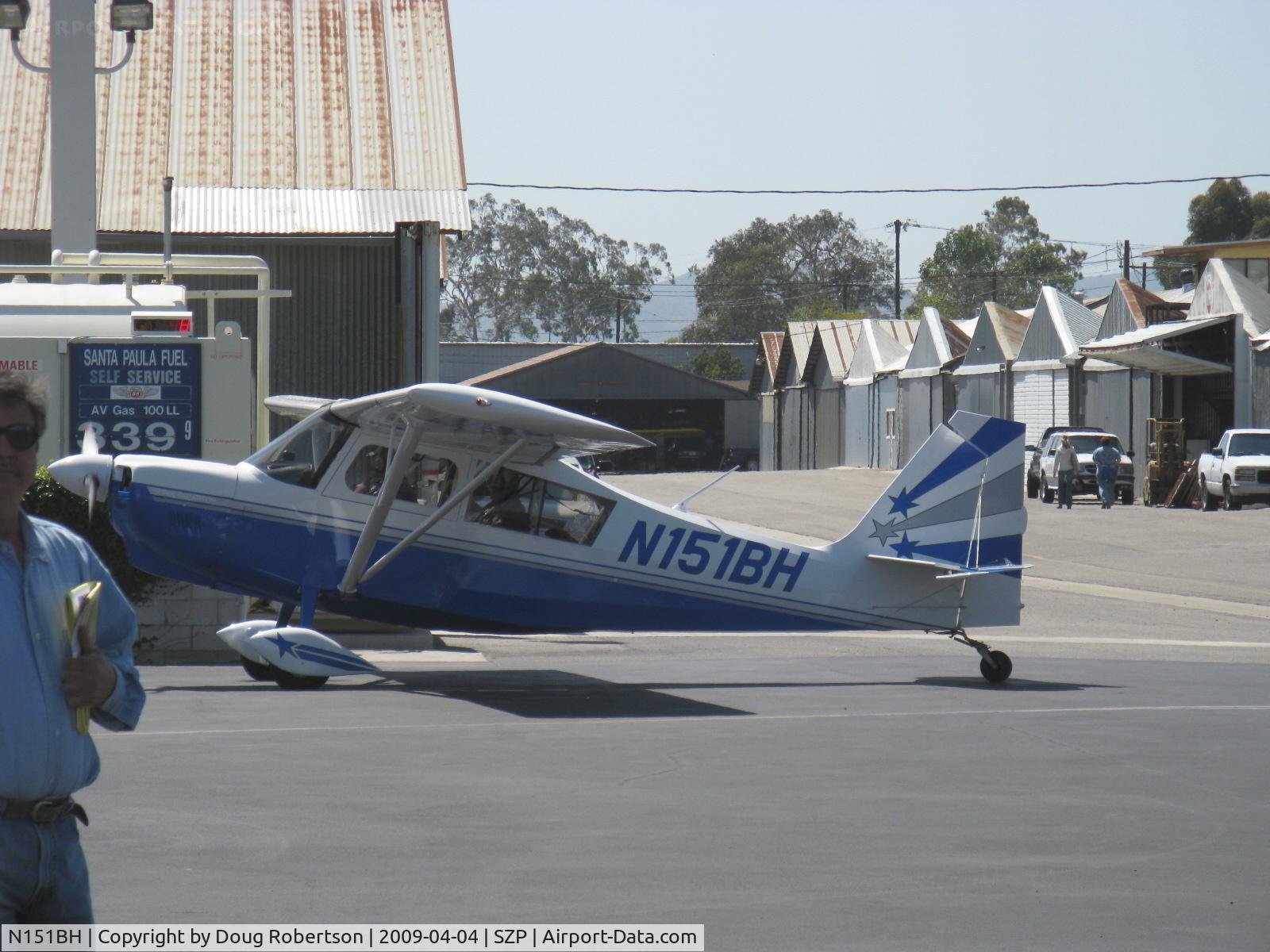 N151BH, 2008 American Champion 8KCAB Super Decathlon Decathlon C/N 1061-2008, 2008 American Champion 8KCAB SUPER DECATHLON, Lycoming AEIO-360-H1B 180 Hp, Barron Hilton's replacement for N240R-Steve Fossett's final ride, taxi to refueling
