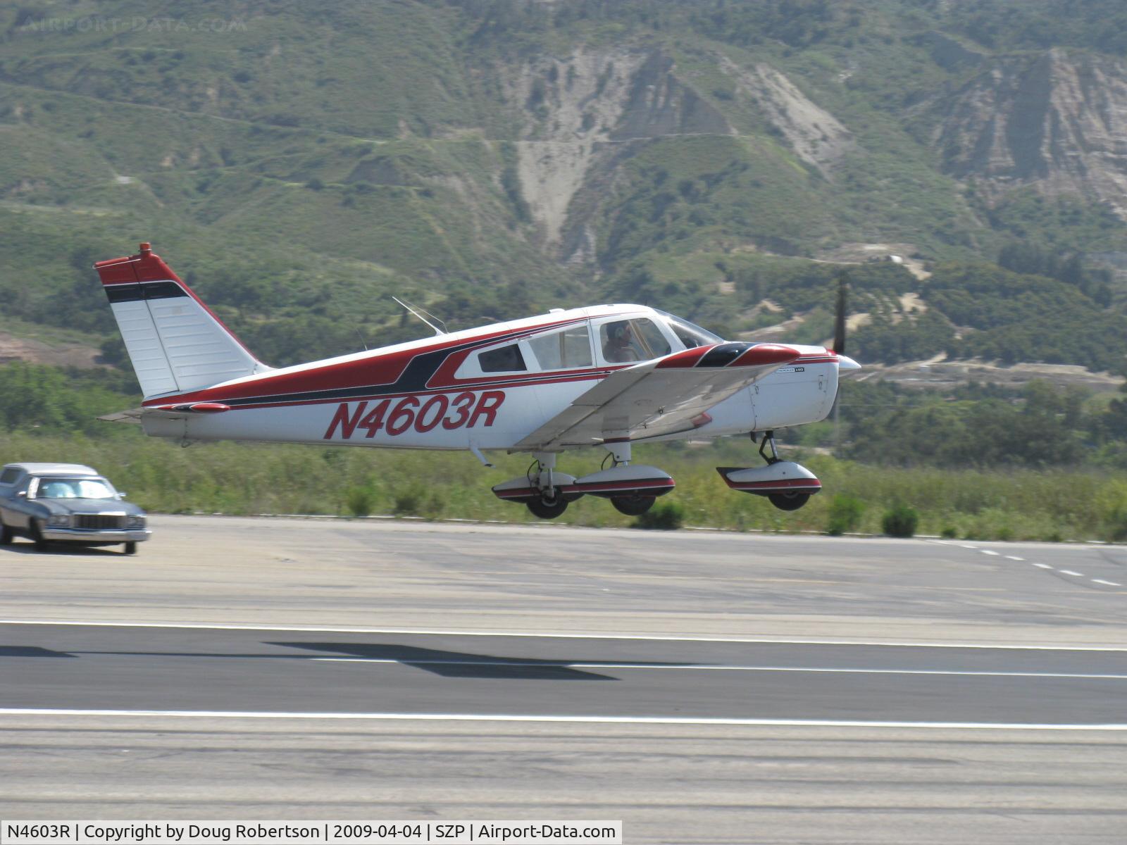 N4603R, 1965 Piper PA-28-140 Cherokee C/N 28-21351, 1965 Piper PA-28-140, Lycoming O-320-E2A 150 Hp, takeoff climb Rwy 22