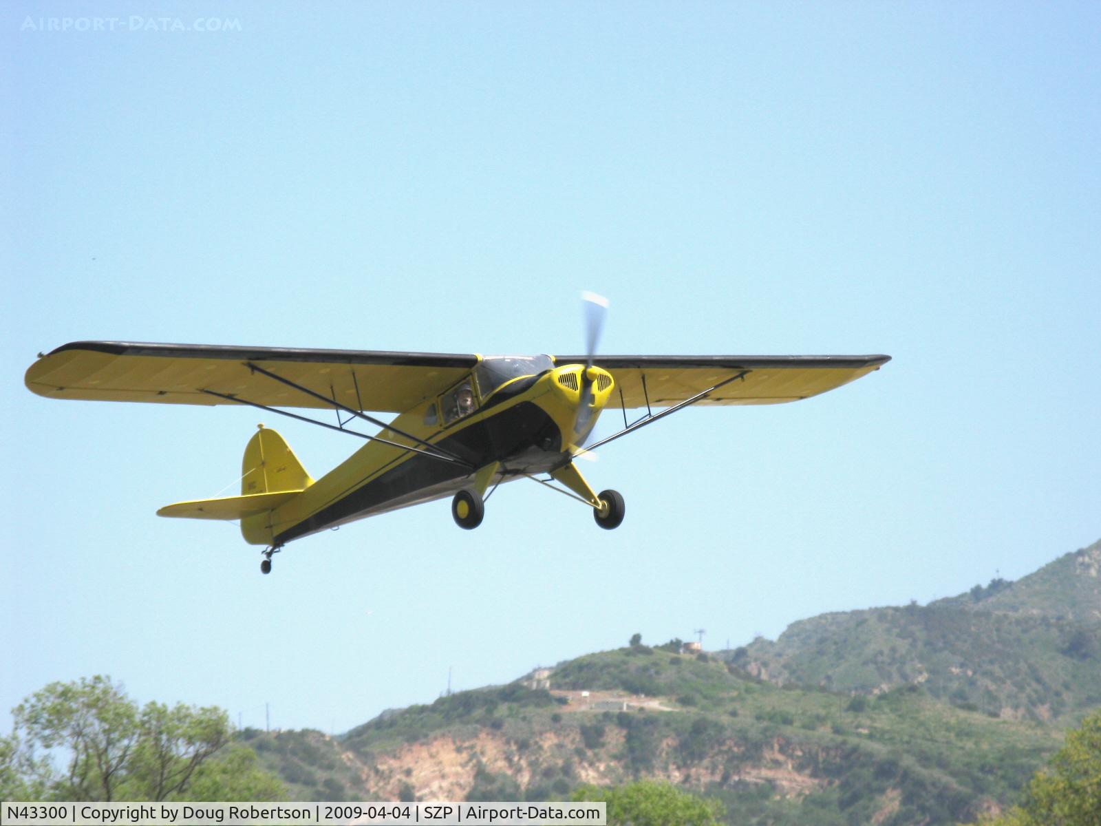N43300, 1946 Taylorcraft BC12-D C/N 6959, 1946 Taylorcraft BC-12D Continental A&C65 65 Hp, takeoff climb Rwy 22