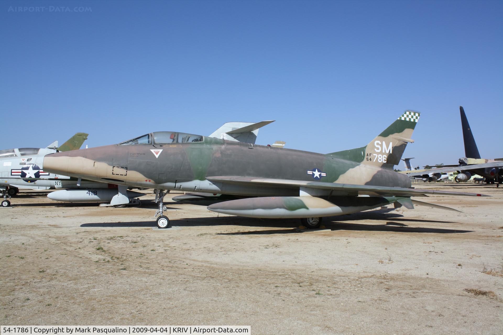 54-1786, 1955 North American F-100C Super Sabre C/N 217-47, North American F-100C