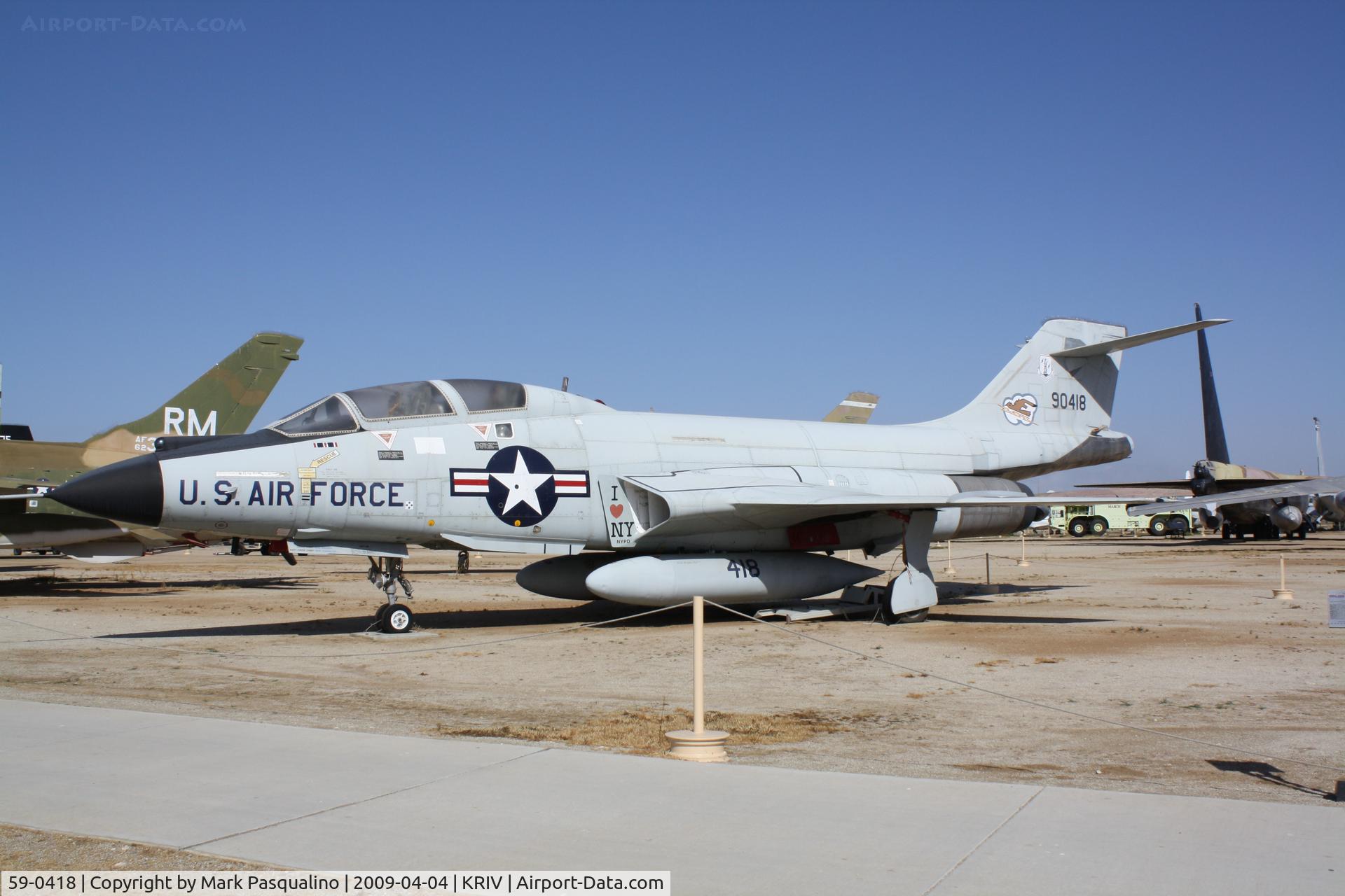 59-0418, 1959 McDonnell F-101B Voodoo C/N 742, McDonnell F-101B
