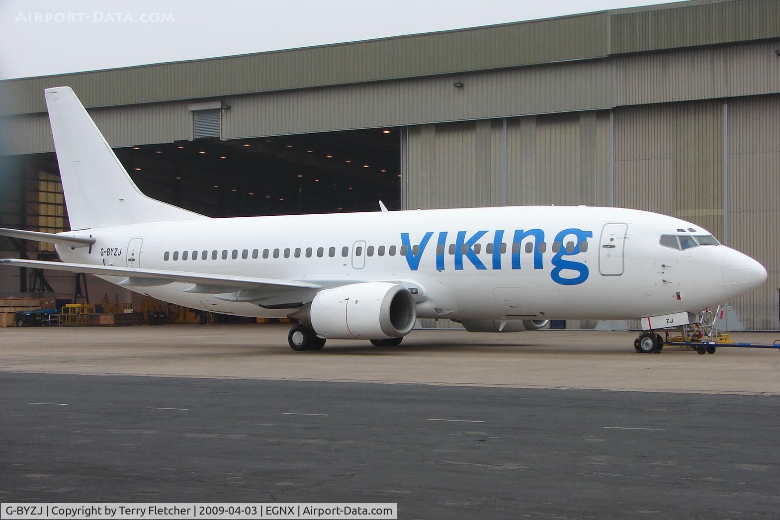 G-BYZJ, 1991 Boeing 737-3Q8 C/N 24962, Ex BMI Baby aircraft now wearing VIKING titles