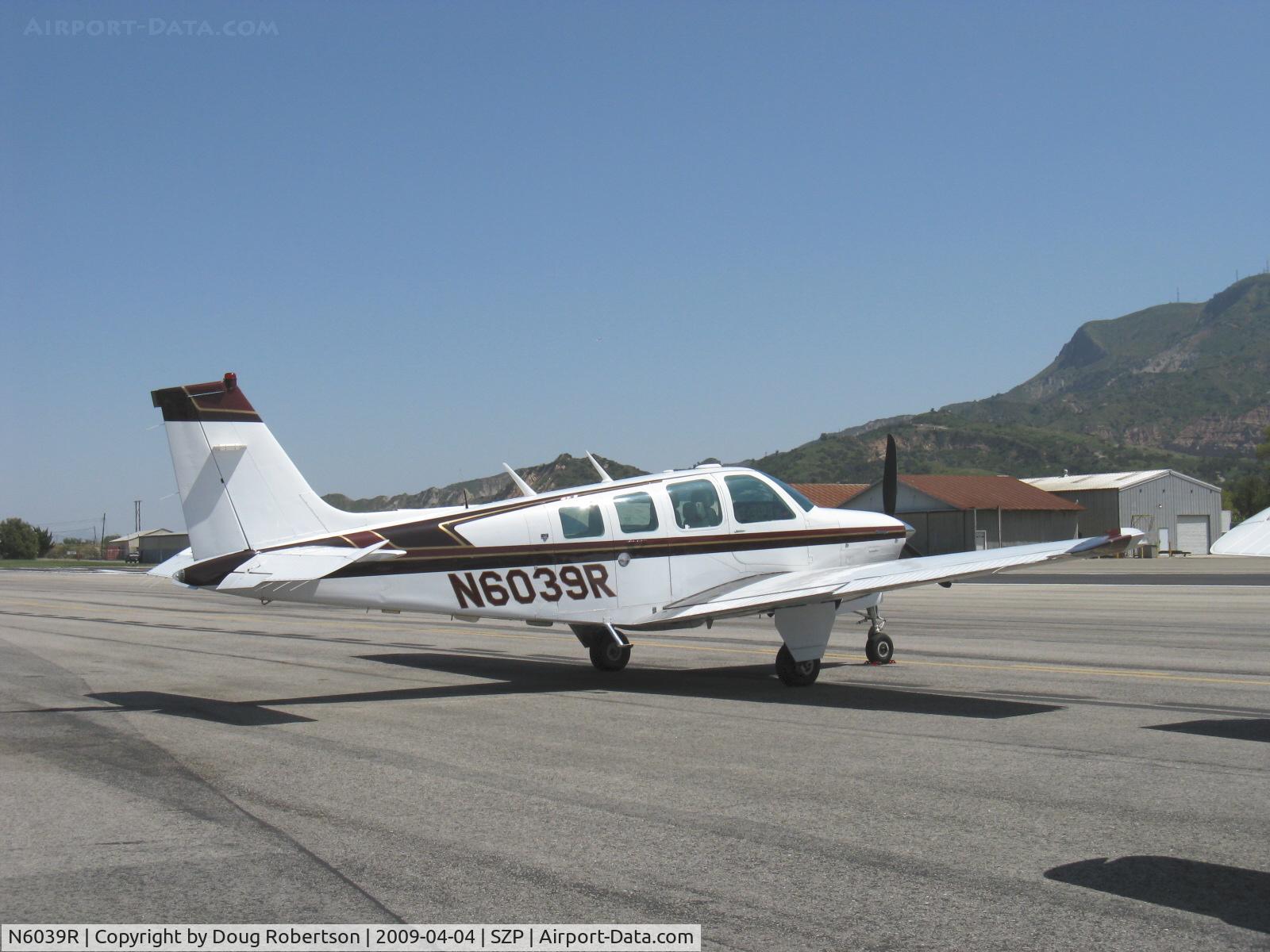 N6039R, 1979 Beech A36 Bonanza 36 C/N E-1489, 1979 Beech A36 BONANZA, Continental IO-520 285 Hp