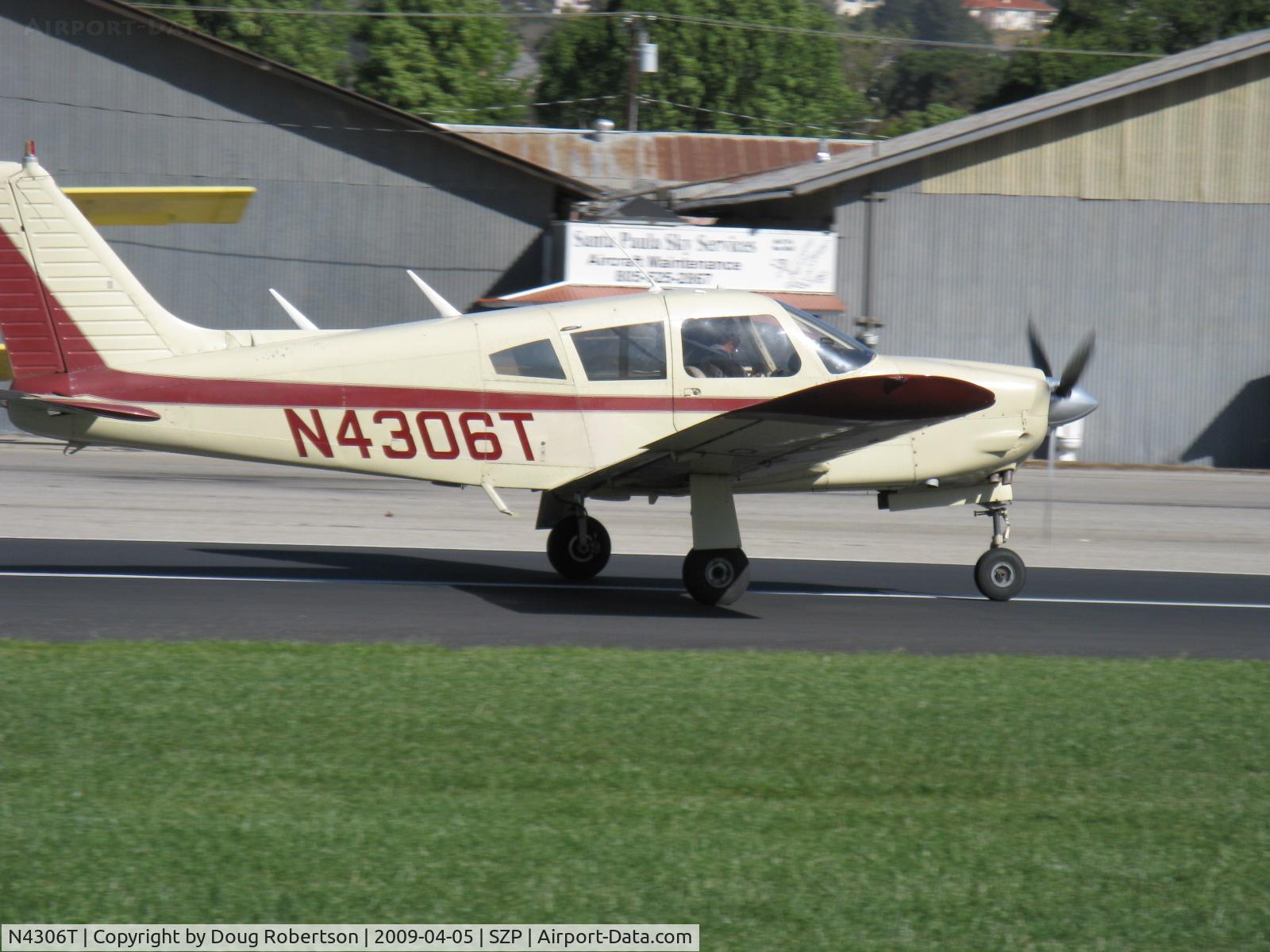 N4306T, 1971 Piper PA-28R-200 Cherokee Arrow C/N 28R-7235004, 1971 Piper PA-28R-200 ARROW, Lycoming IO-360-C1C 200 Hp, landing roll Rwy 04