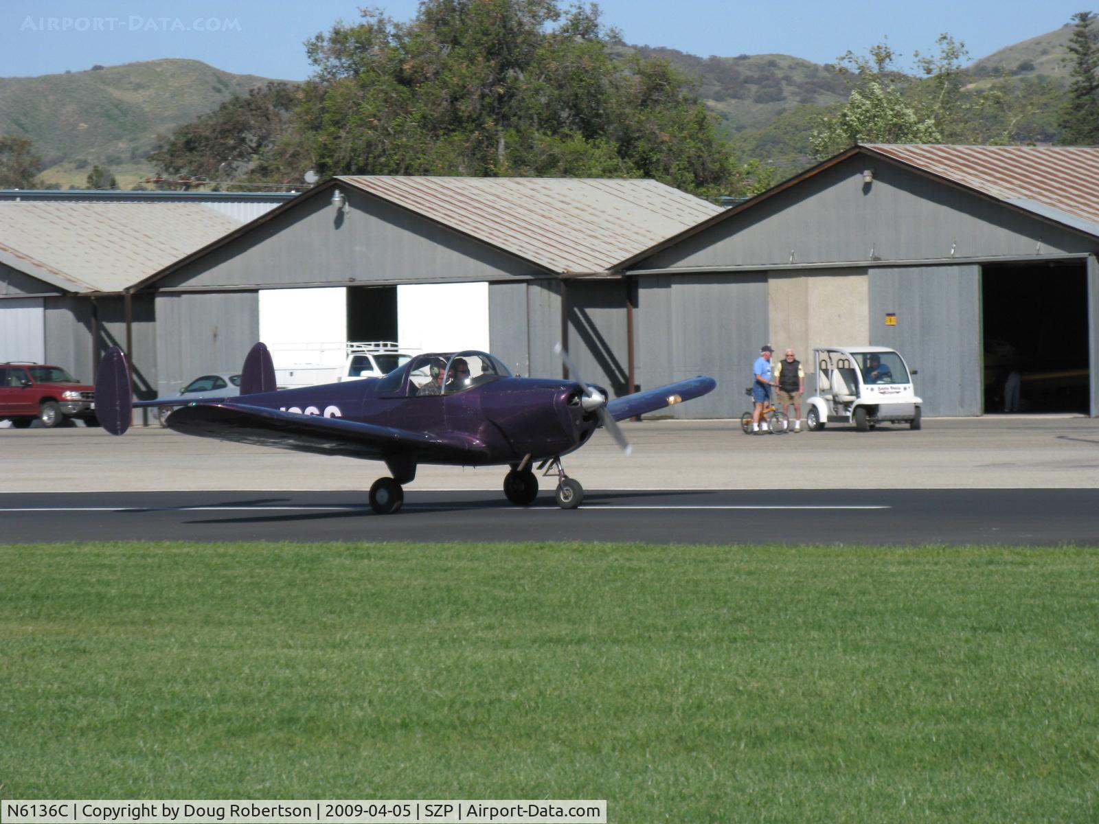 N6136C, 1956 Forney F-1 C/N 5607, 1956 Forney F-1 FORNAIRE AIRCOUPE, Continental C-90-12 95 Hp for takeoff, landing roll Rwy 04