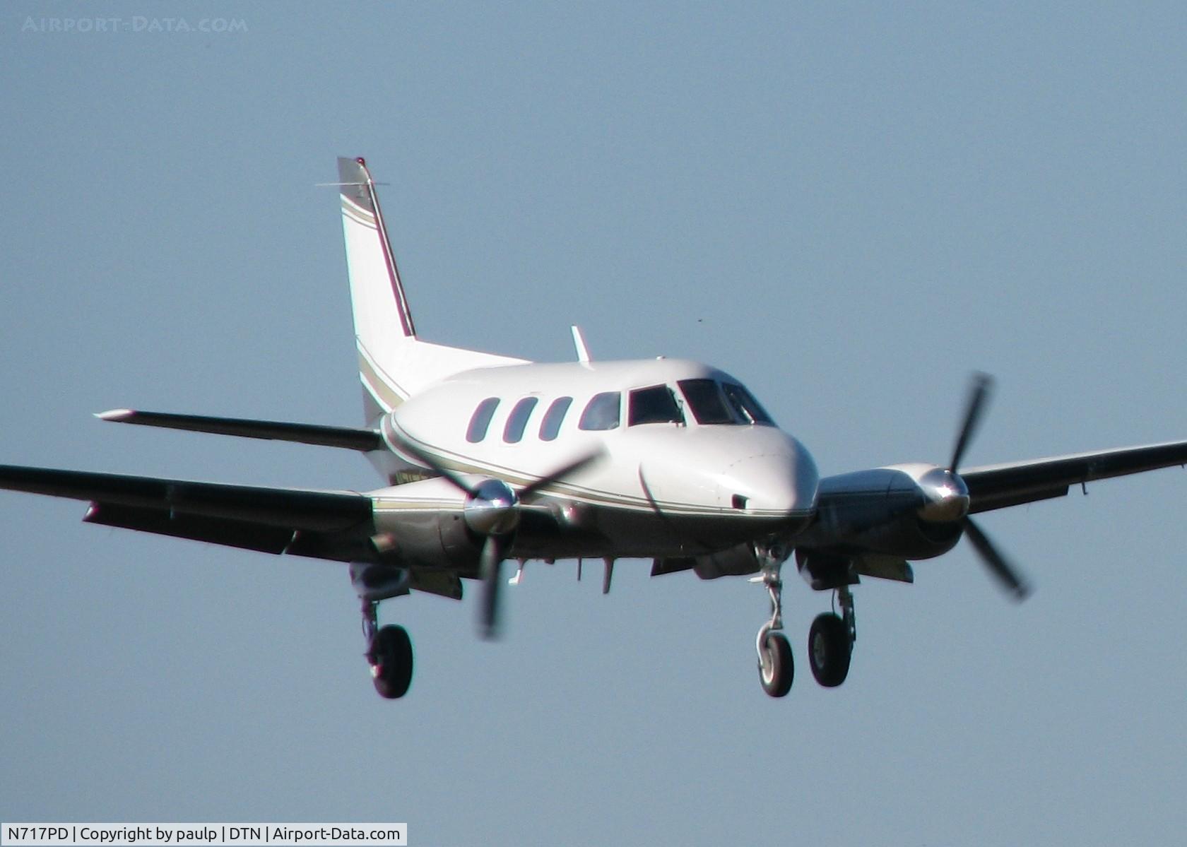 N717PD, Swearingen SA-26AT Merlin IIB C/N T26-178, Landing at the Shreveport Downtown airport.