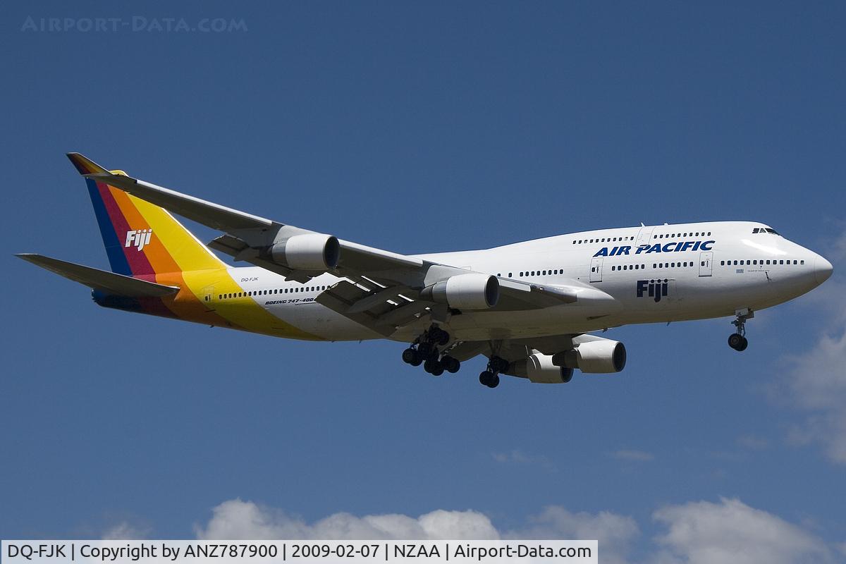 DQ-FJK, 1989 Boeing 747-412 C/N 24064, In from Nadi