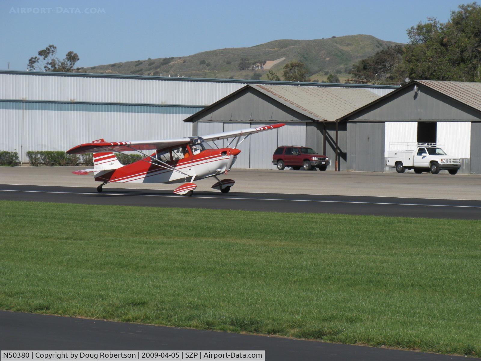 N50380, 1979 Bellanca 7ECA Citabria Citabria C/N 1291-79, 1979 Bellanca 7ECA CITABRIA, Lycoming O-235 115 Hp, landing roll Rwy 04