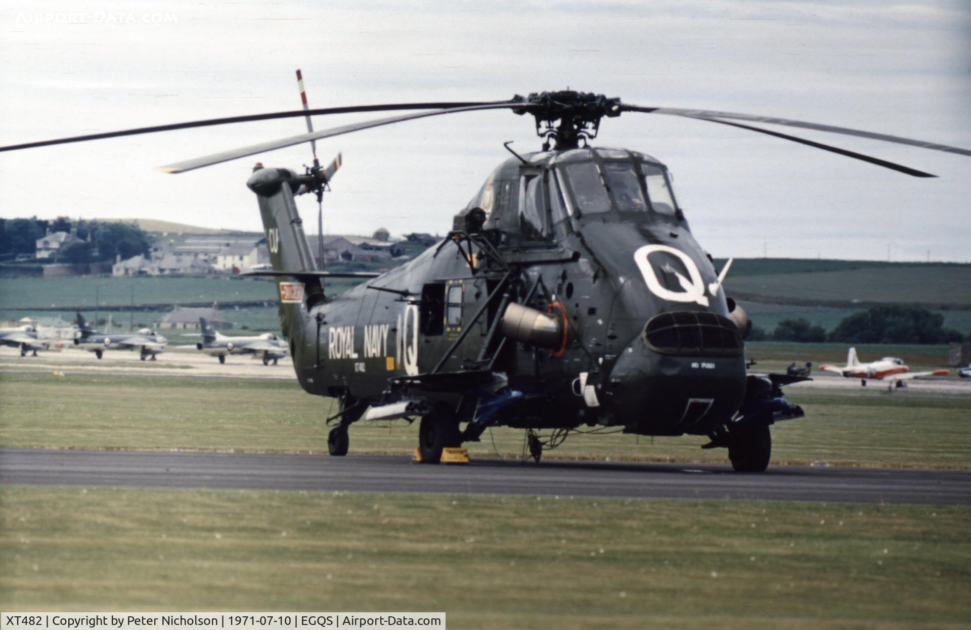 XT482, 1966 Westland Wessex HU.5 C/N WA304, Wessex HU.5 of 707 Squadron at the 1971 RNAS Lossiemouth Open Day.