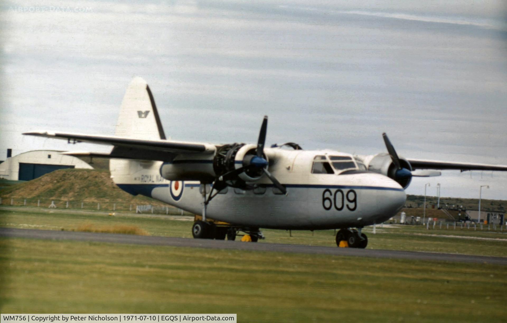 WM756, 1953 Percival P-57 Sea Prince T1 C/N P57/75, Sea Prince T.1 of Lossiemouth's Station Flight at the 1971 Open Day.