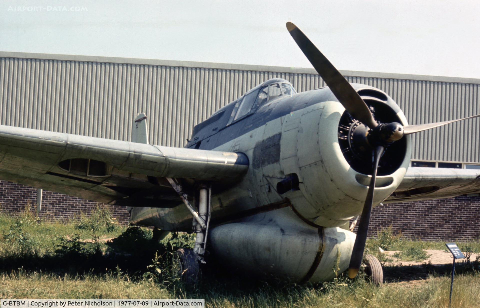 G-BTBM, Grumman TBM-3W2 Avenger C/N 2469, Another view of the ex-Royal Netherlands Navy Avenger serial 045 of the Strathallan Collection as seen in the Summer of 1977.