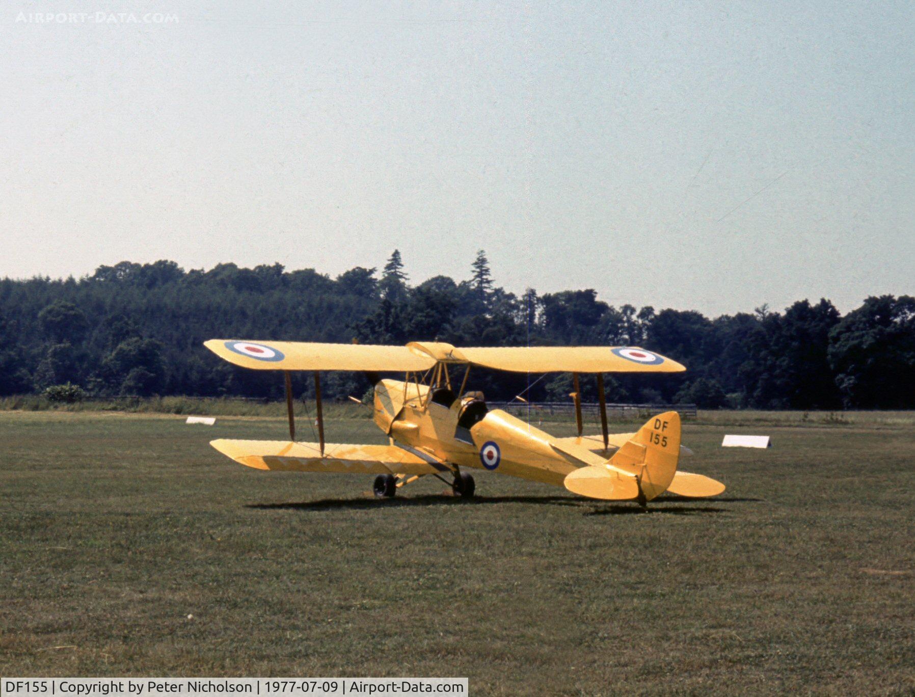 DF155, 1942 De Havilland DH-82A Tiger Moth II C/N 85904, Tiger Moth DF 155 at the 1977 Strathallan Open Day.