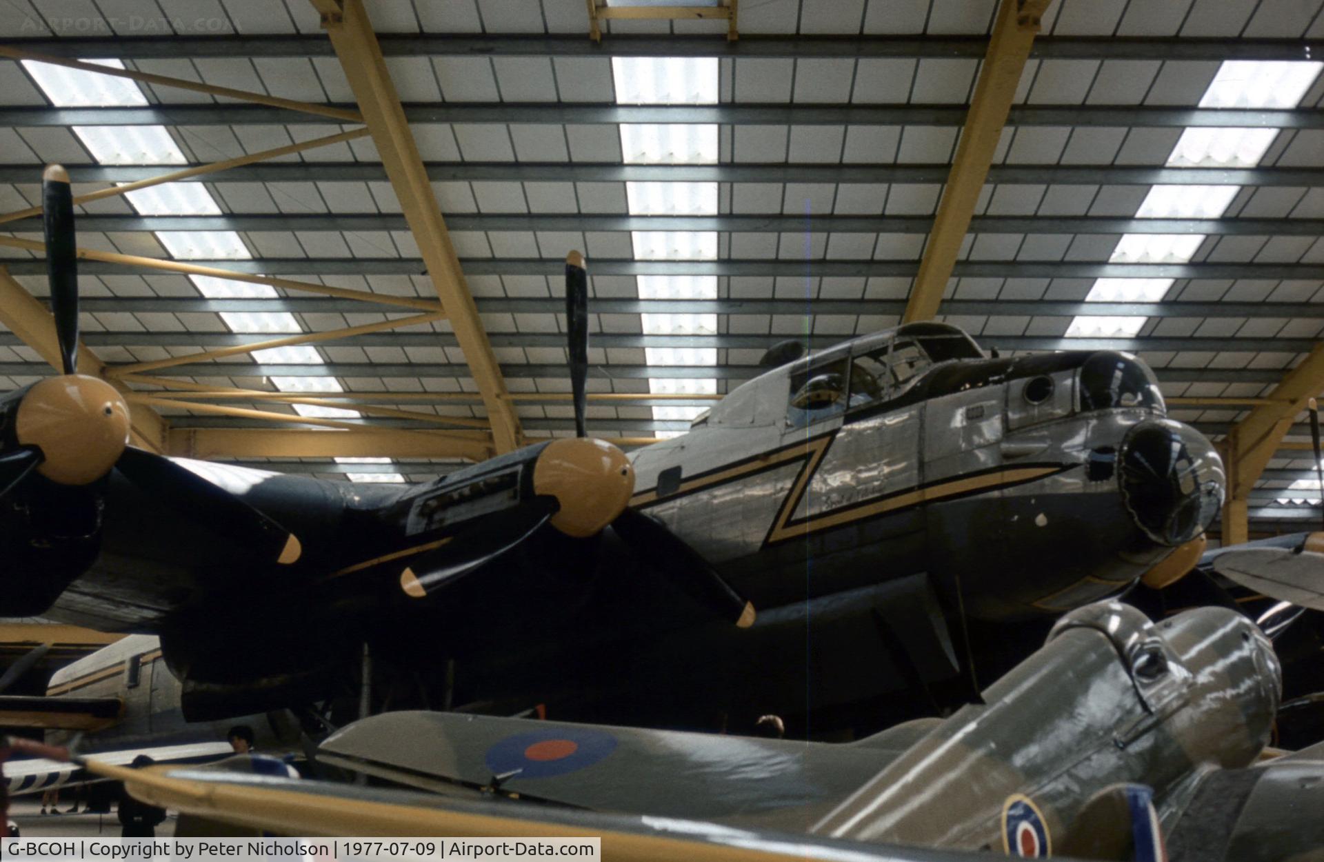 G-BCOH, 1944 Victory Aircraft Avro 683 Lancaster B10 AR C/N 277, The Strathallan Collection Lancaster KB 976 as seen at the 1977 Open Day.