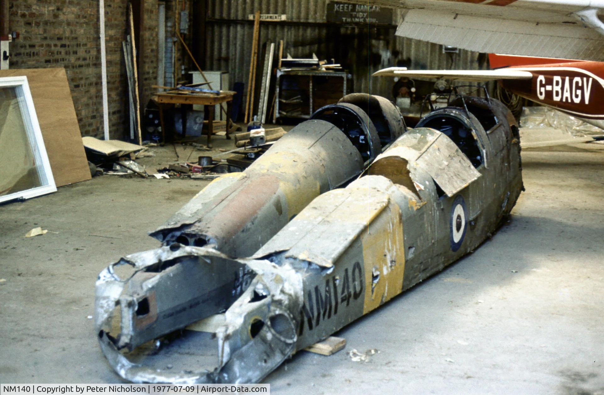 NM140, 1944 De Havilland DH-82A Tiger Moth II C/N 86460, Fuselage of the Strathallan Collection Tiger Moth G-APGL as seen in the Summer of 1977.