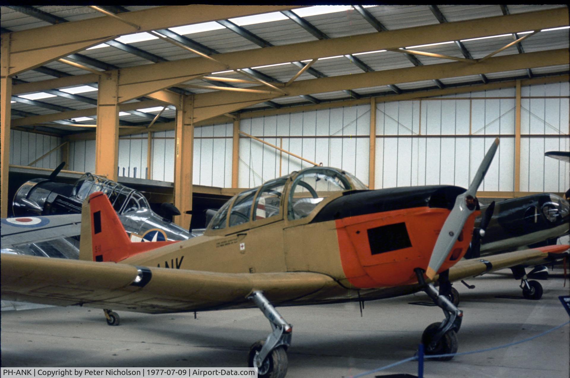 PH-ANK, 1950 Fokker S.11-1 Instructor C/N 6274, Ex Royal Netherlands Air Force S.11 Instructor E-31 of the Strathallan Collection as seen at their 1977 Open Day and prior to UK civil regn as G-BEPV.