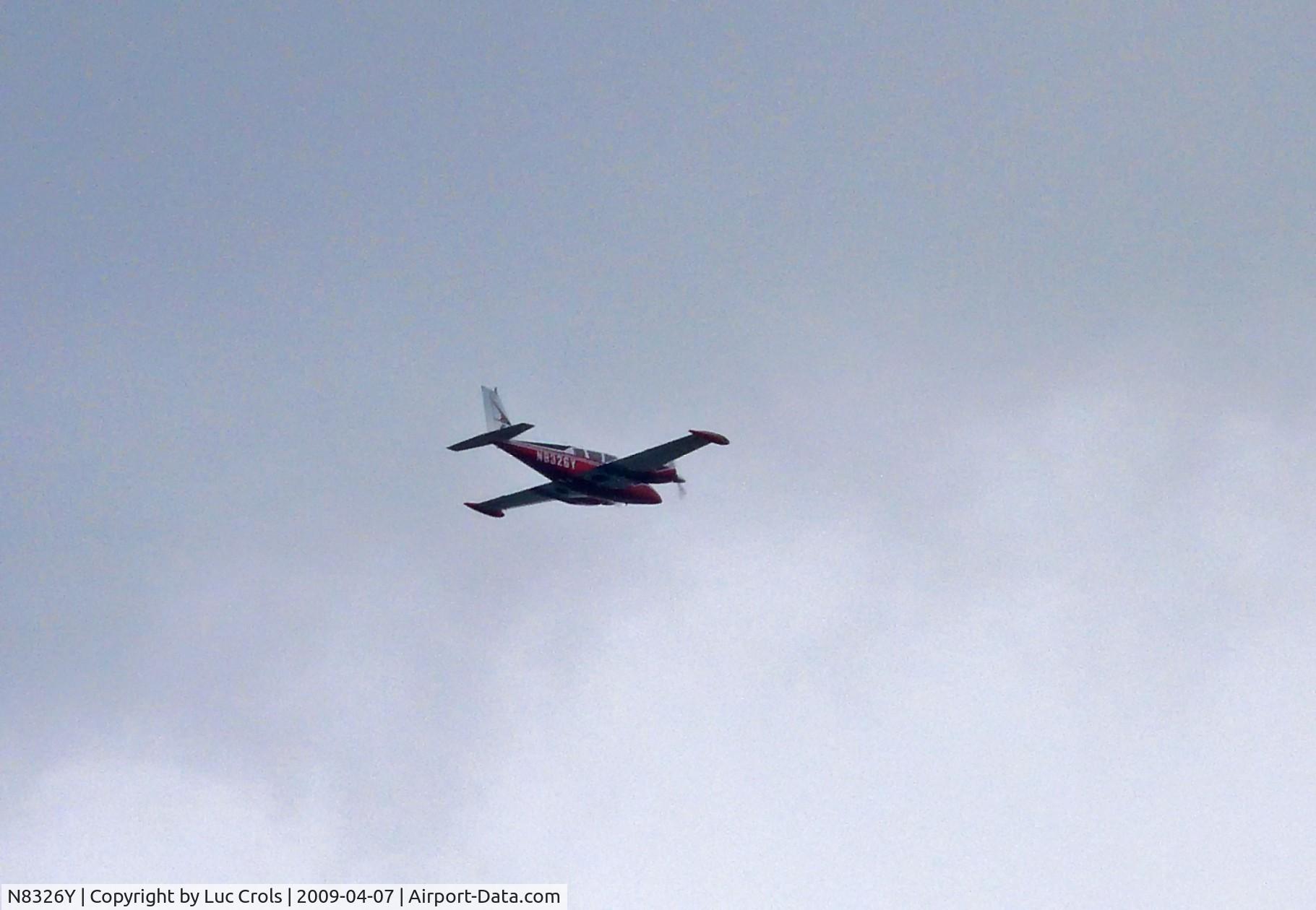 N8326Y, 1967 Piper PA-30 Twin Comanche Twin Comanche C/N 30-1468, Passing over the Schelde and the Antwerp Port Belgium