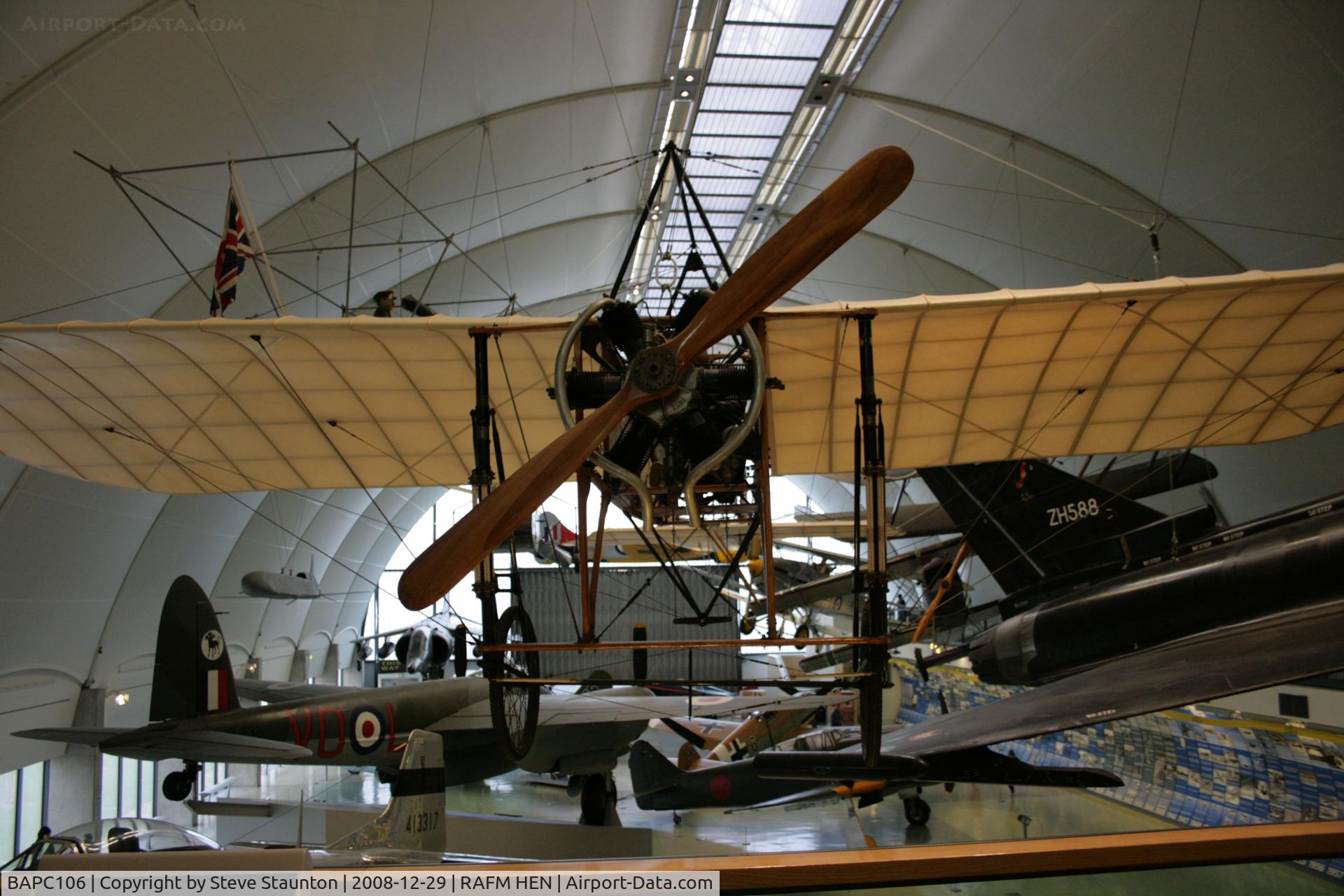 BAPC106, 1910 Bleriot XI Replica C/N BAPC.106, Taken at the RAF Museum, Hendon. December 2008