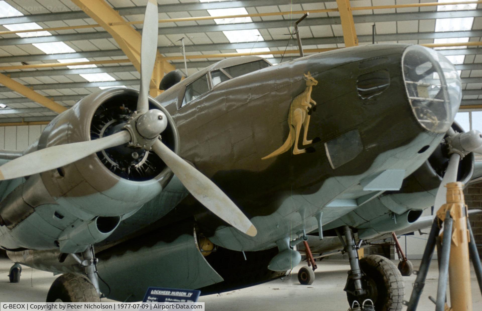 G-BEOX, Lockheed Hudson IV C/N 6464, This Hudson arrived at the Strathallan Collection in May 1973.