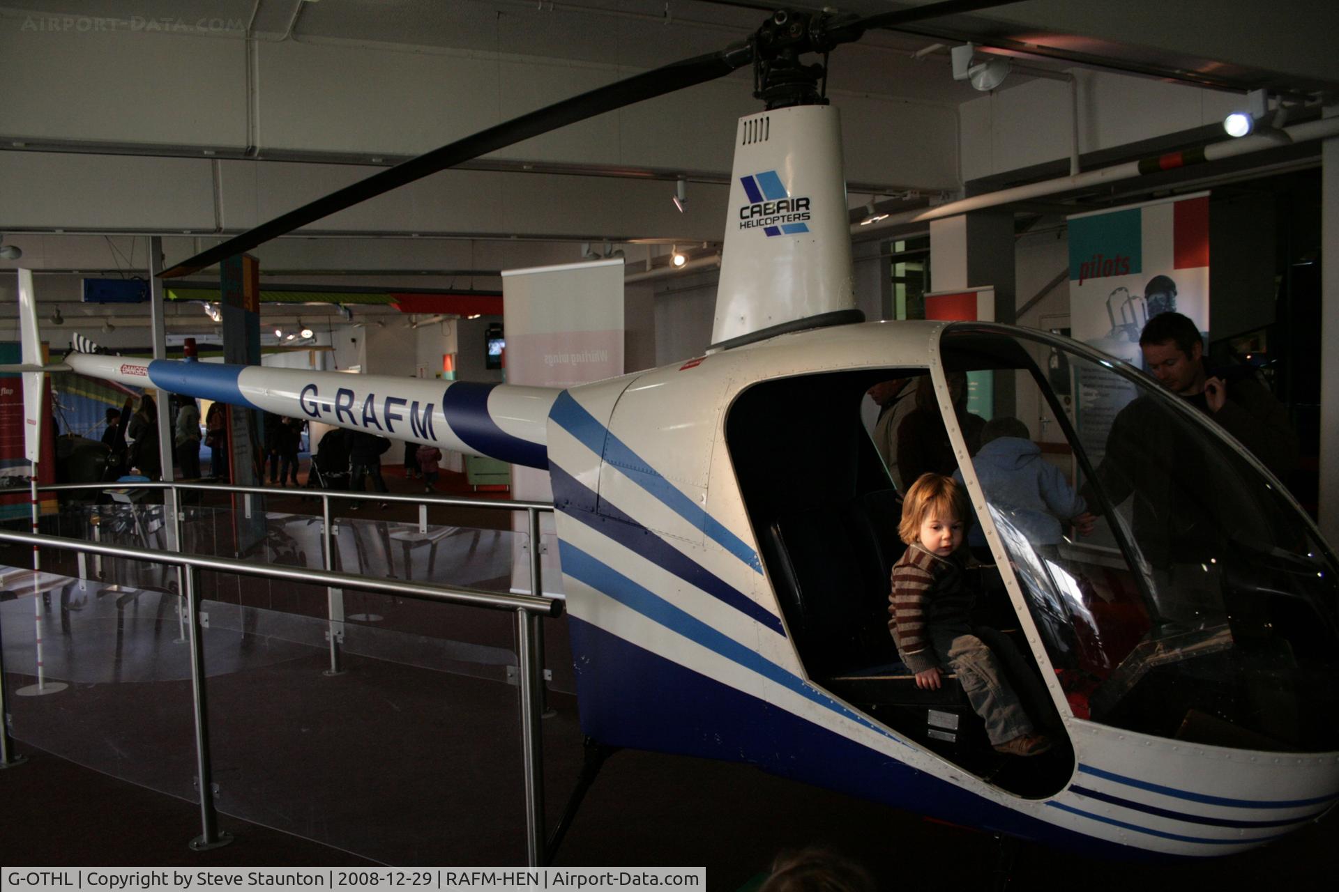 G-OTHL, 1987 Robinson R22 Beta C/N 0738, Taken at the RAF Museum, Hendon. December 2008