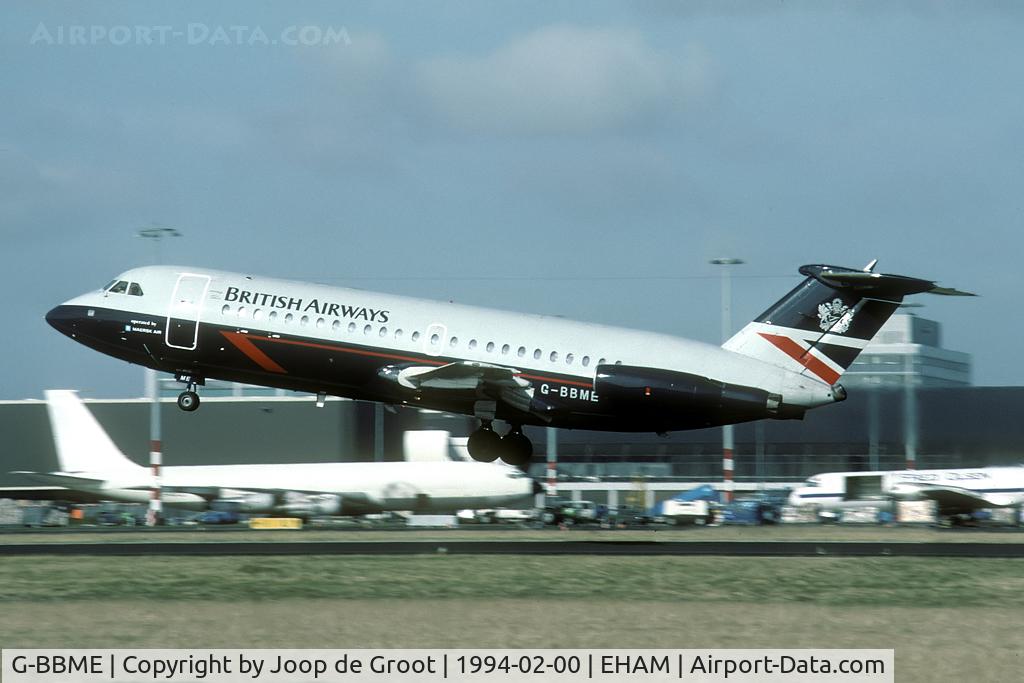 G-BBME, 1966 BAC 111-401AK One-Eleven C/N BAC.066, take off for a routine flight from Amsterdam back to the UK.