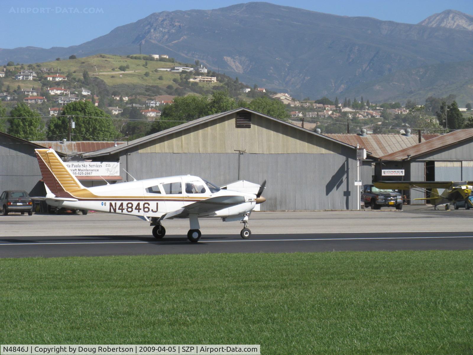 N4846J, 1968 Piper PA-28R-180 Cherokee Arrow C/N 28R-30610, 1968 Piper PA-28R-180 ARROW, Lycoming IO-360-B1E 180 Hp, landing Rwy 04