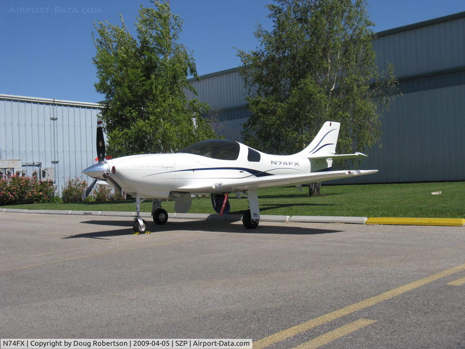 N74FX, 2007 Lancair Legacy C/N L2K-283, 2007 Larson LANCAIR LEGACY, Continental IO-550 300 Hp speedster