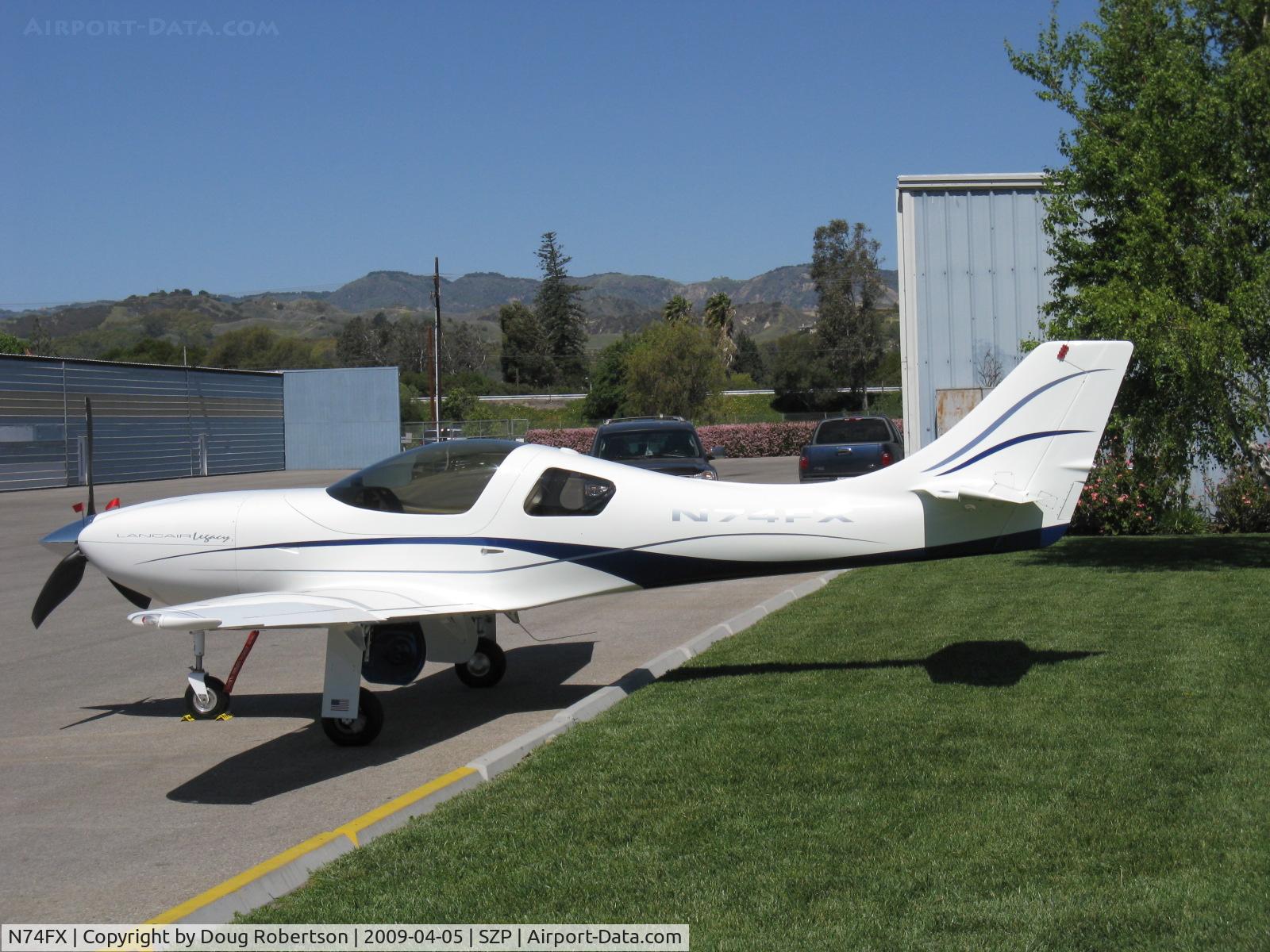 N74FX, 2007 Lancair Legacy C/N L2K-283, 2007 Larson LANCAIR LEGACY, Continental IO-550 300 Hp speedster