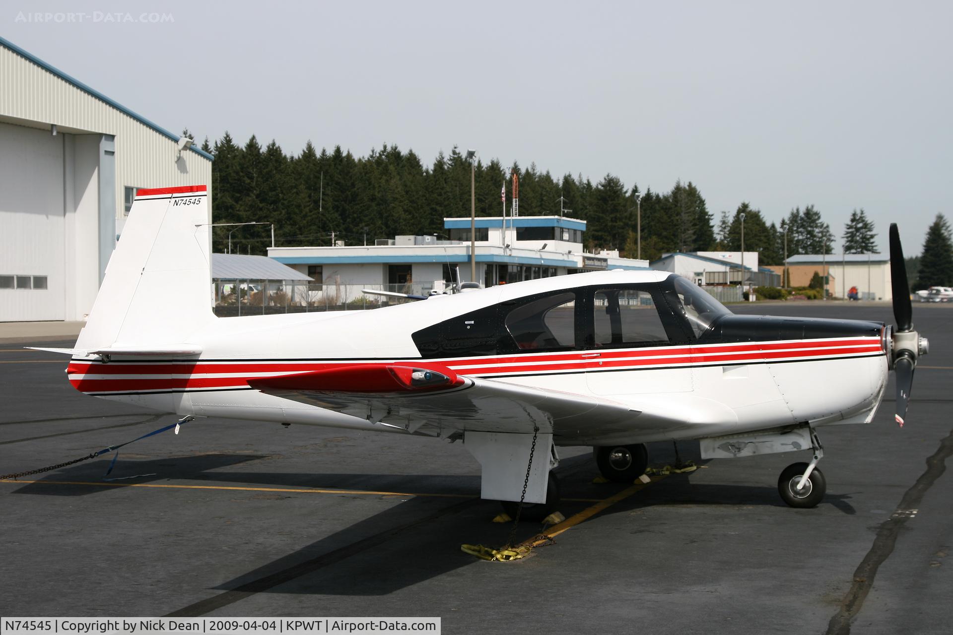 N74545, 1961 Mooney M20B Mark 21 C/N 1911, KPWT