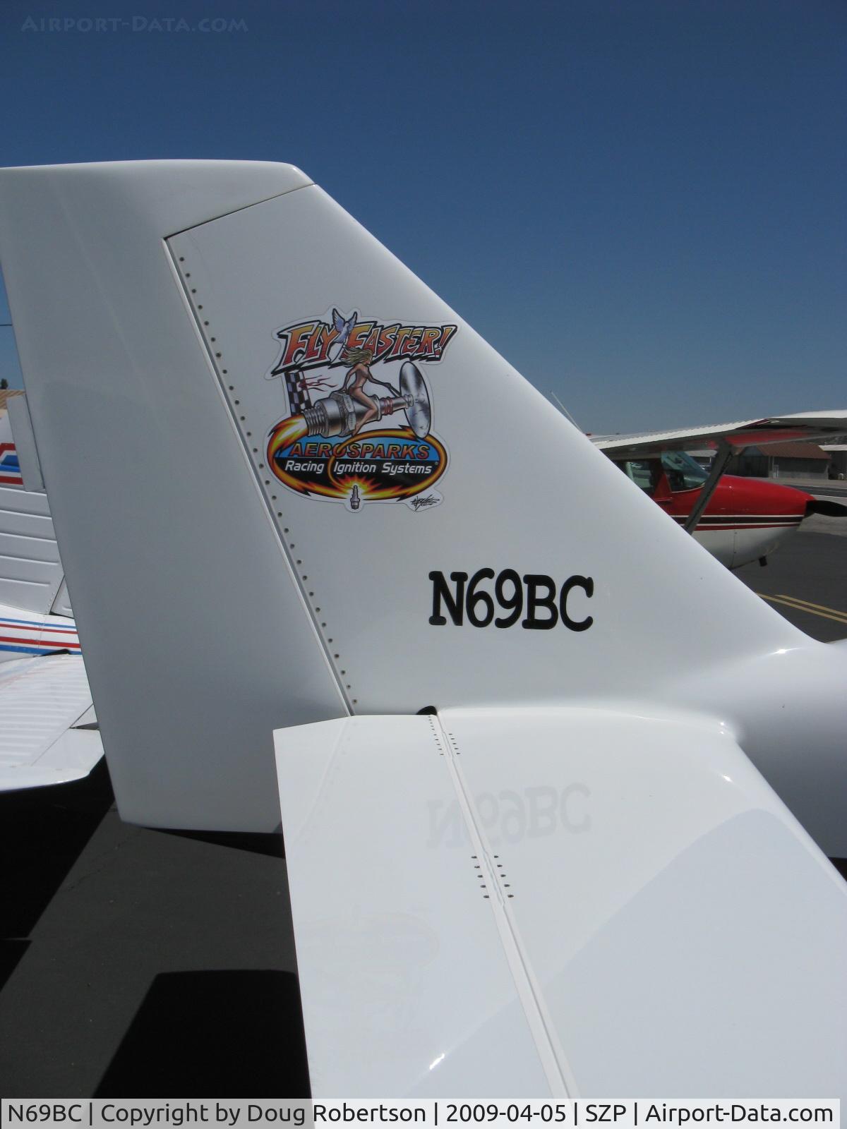 N69BC, 1987 Stoddard-Hamilton Glasair SHA C/N 567R, 1987 Bingham SHA-GLASAIR, Lycoming IO-320, tail logo