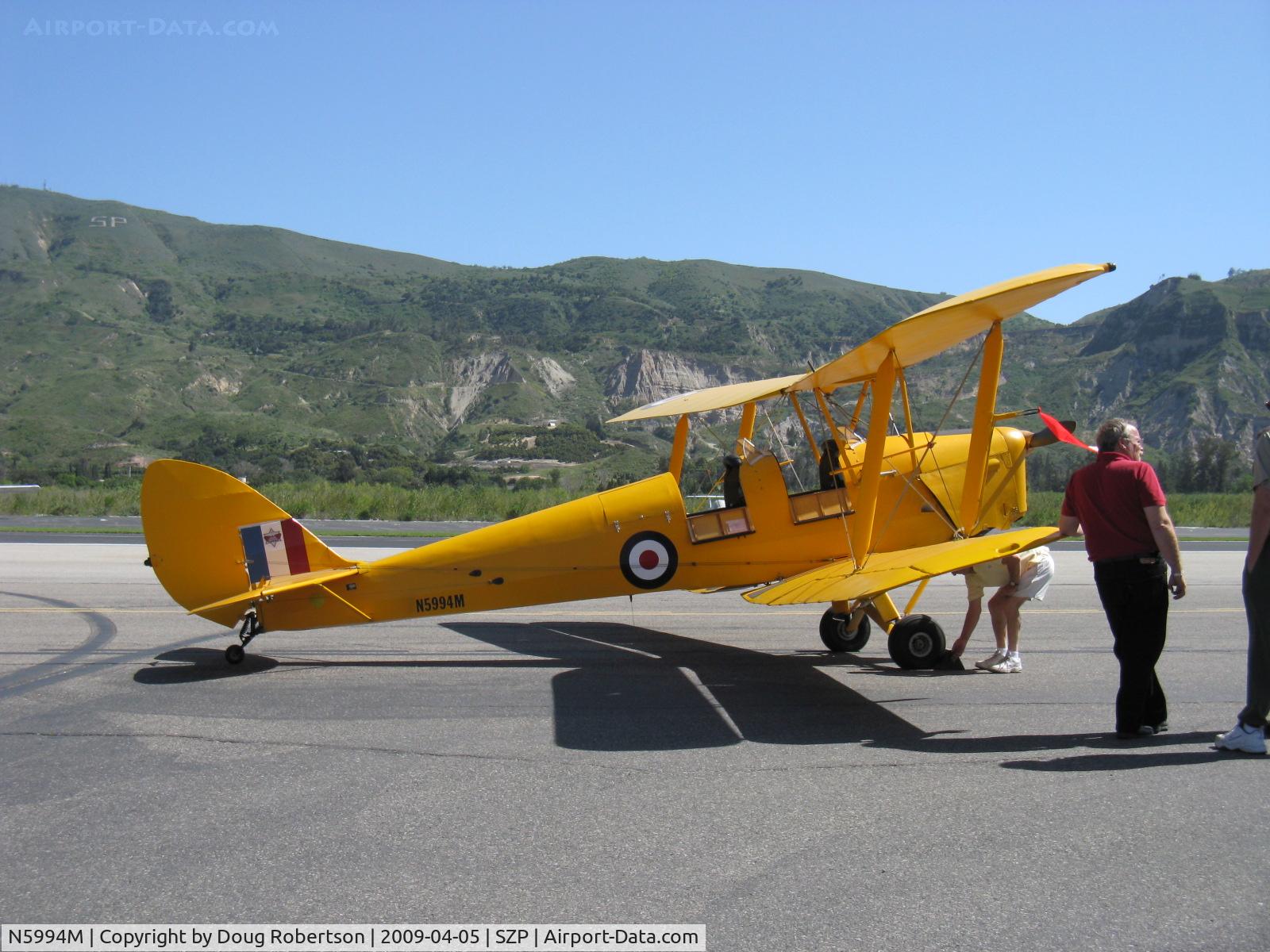 N5994M, 1942 De Havilland Canada DH-82C Tiger Moth C/N DHC1297, 1942 DeHavilland DH 82C TIGER MOTH, DH Gipsy Major 1C 142 Hp