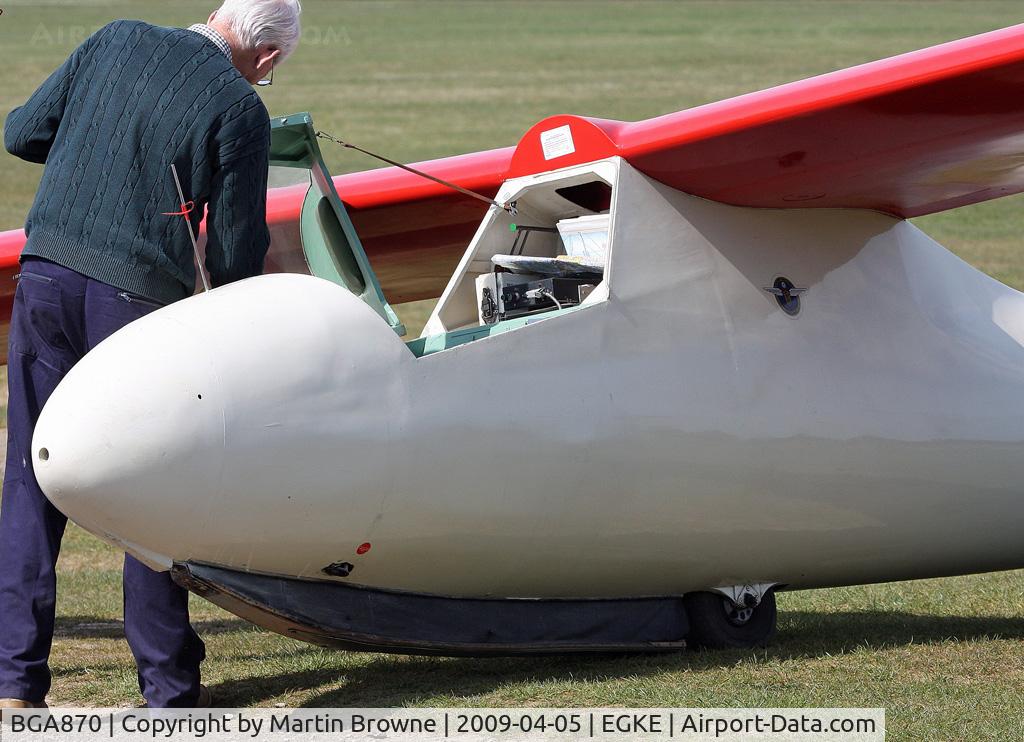 BGA870, Slingsby T-43 Skylark 3B C/N 1195, SLINGSBY T43 SKYLARK 3B TOOK PART IN 1960 WORLD CHAMPIONSHIPS