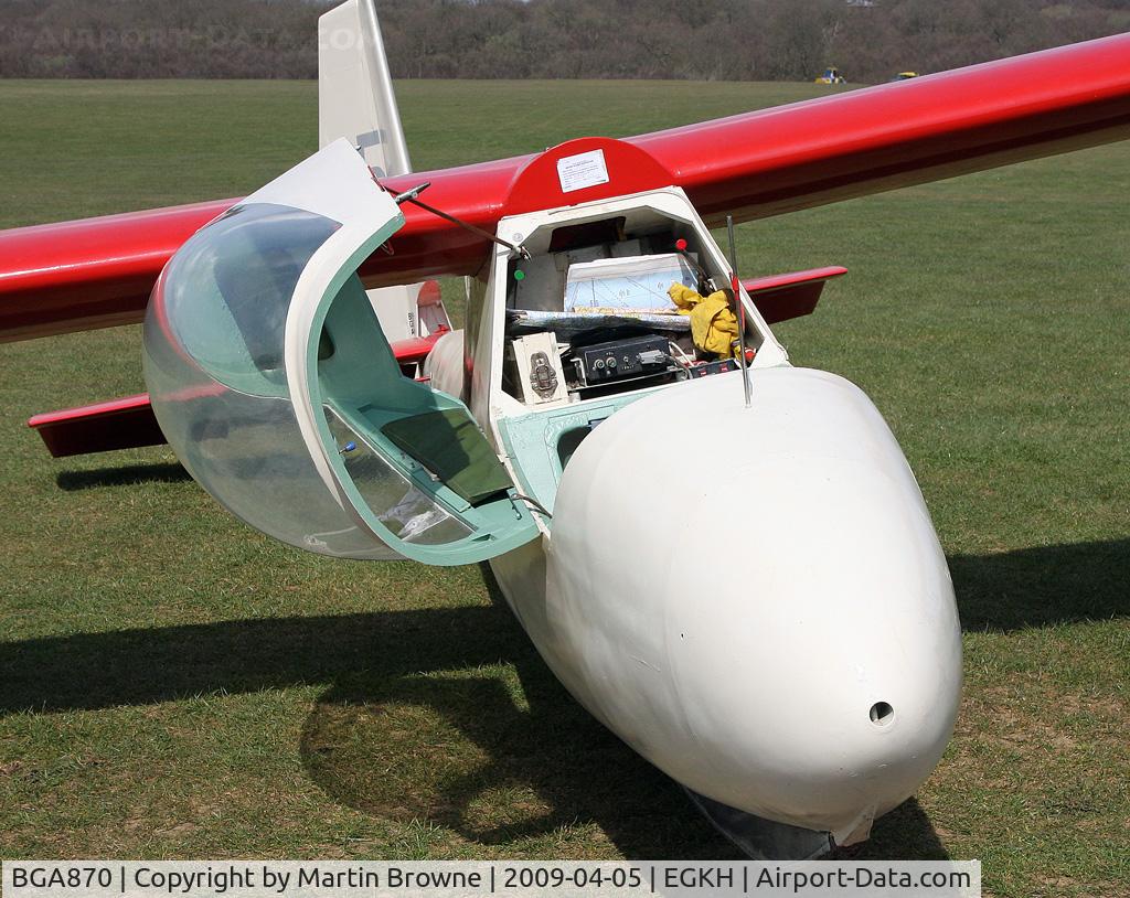 BGA870, Slingsby T-43 Skylark 3B C/N 1195, Nose view of Slingsby Skylark 3b built 1959