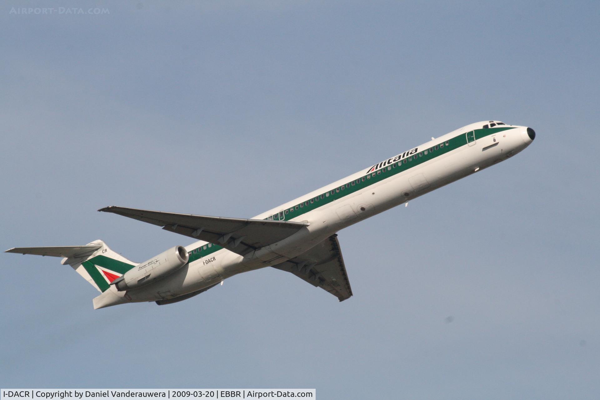 I-DACR, 1990 McDonnell Douglas MD-82 (DC-9-82) C/N 49975/1775, taking off from rwy 07R