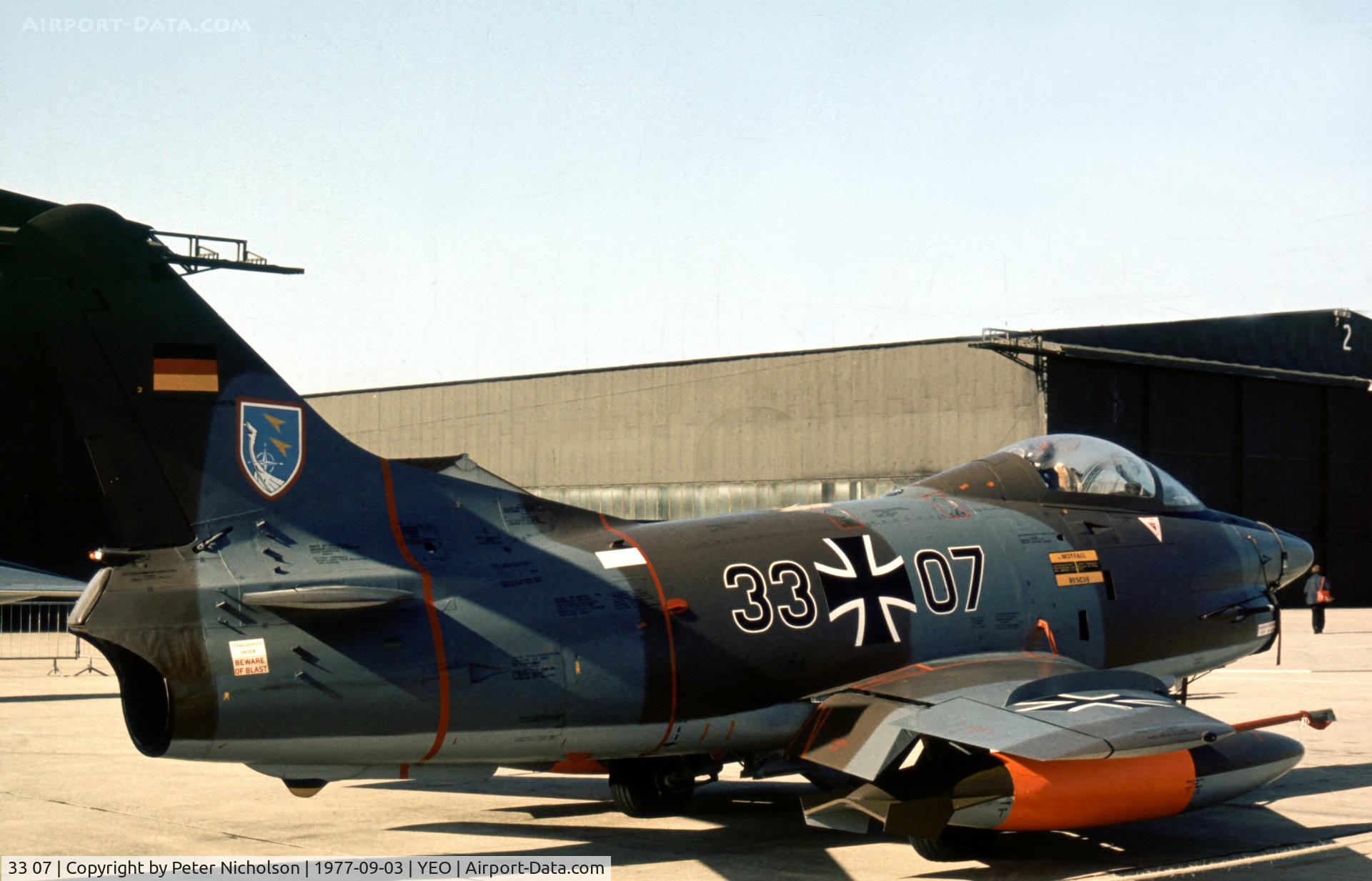 33 07, Fiat G-91R/3 C/N D578, Fiat G-91R 33+07 of LKG-43 at the 1977 RNAS Yeovilton Air Day.