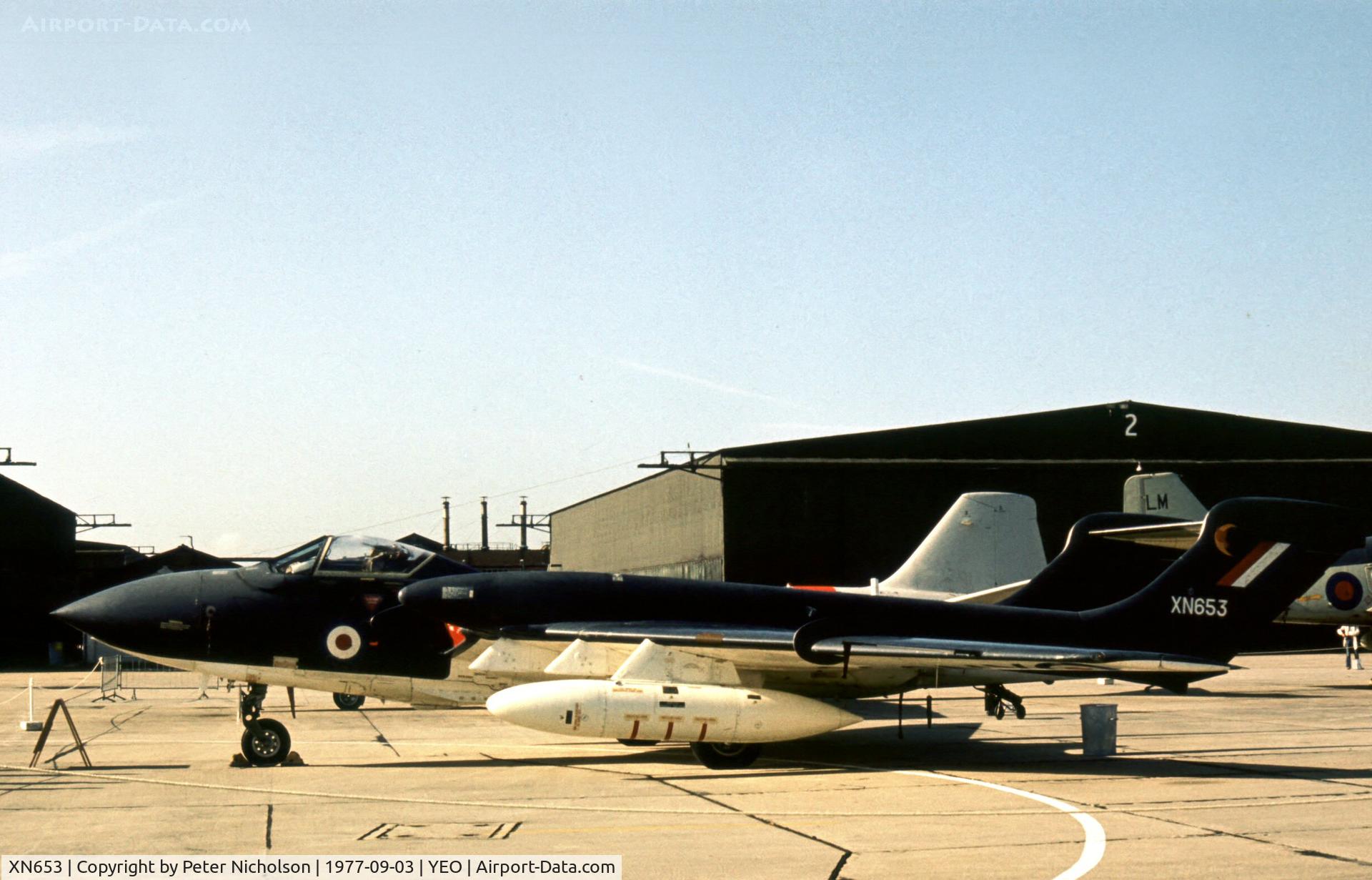XN653, 1961 De Havilland DH-110 Sea Vixen FAW.2 C/N 10085, Sea Vixen FAW.2 of the Royal Aircraft Establishment in the static park of the 1977 RNAS Yeovilton Air Day.