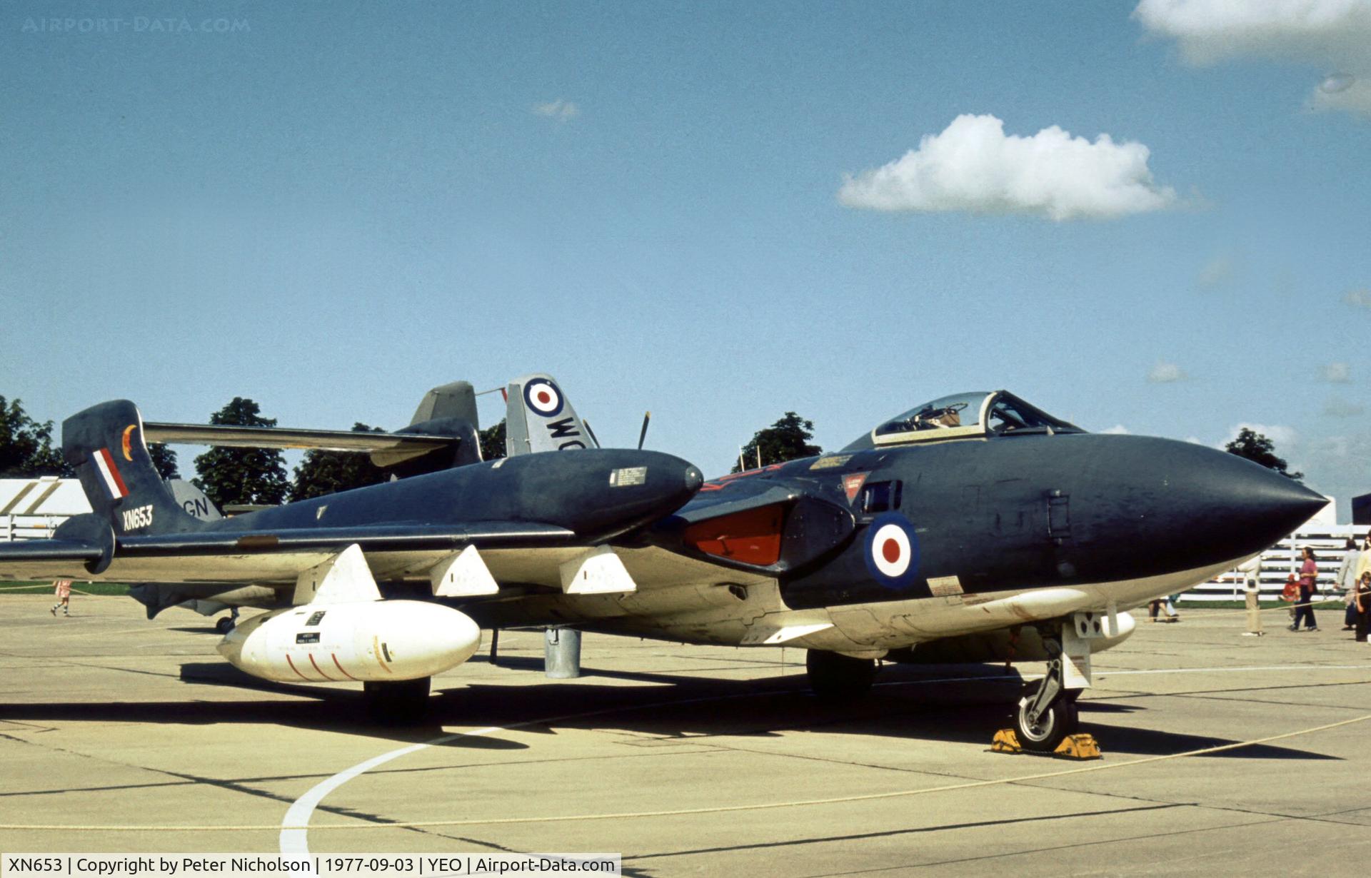 XN653, 1961 De Havilland DH-110 Sea Vixen FAW.2 C/N 10085, Another view of the RAE Sea Vixen FAW.2 at the 1977 RNAS Yeovilton Air Day.