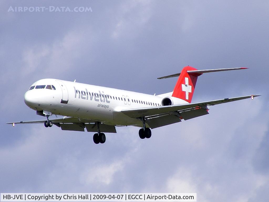 HB-JVE, 1993 Fokker 100 (F-28-0100) C/N 11459, Helvetic Airways