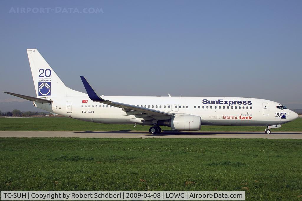 TC-SUH, 2002 Boeing 737-8CX C/N 32366, Flight to LTAI/AYT
