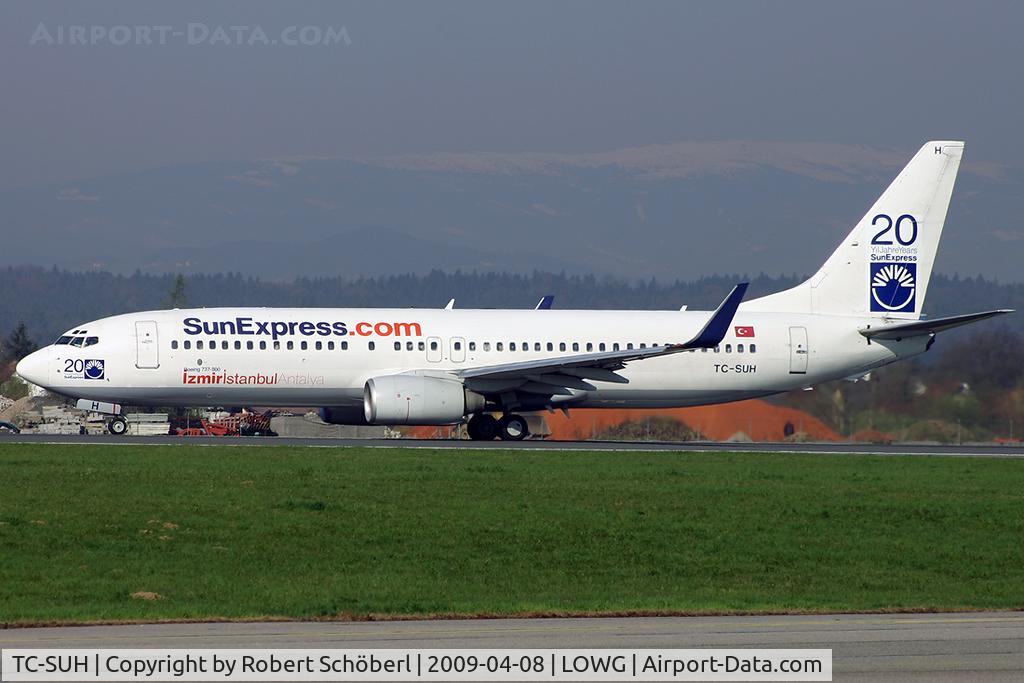 TC-SUH, 2002 Boeing 737-8CX C/N 32366, Flight to AYT/LTAI