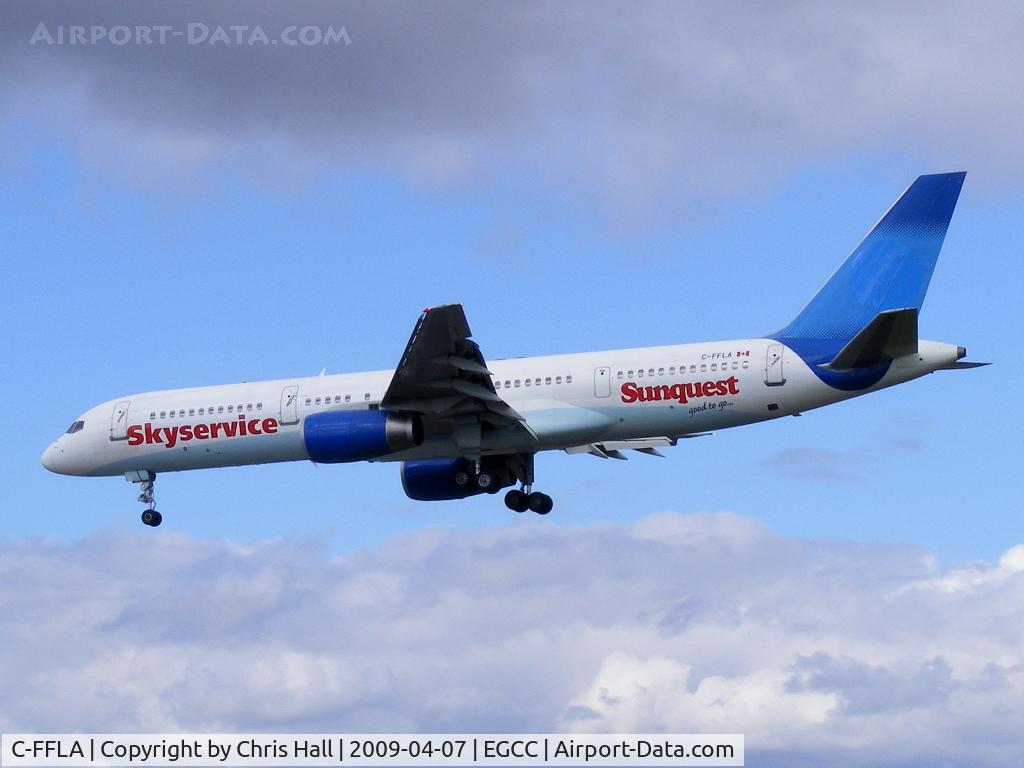 C-FFLA, 1997 Boeing 757-28A C/N 27621, Skyservice, returning to Thomas Cook after winter lease