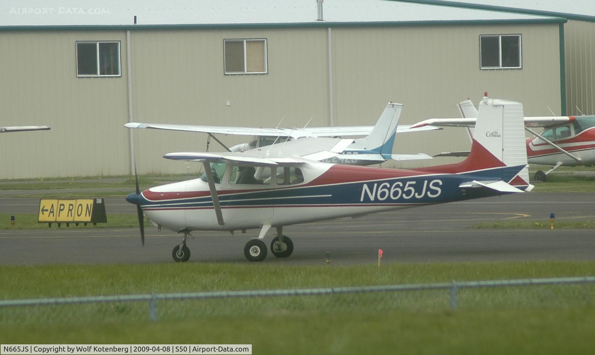 N665JS, 1957 Cessna 172 C/N 36435, approaching active, in Auburn