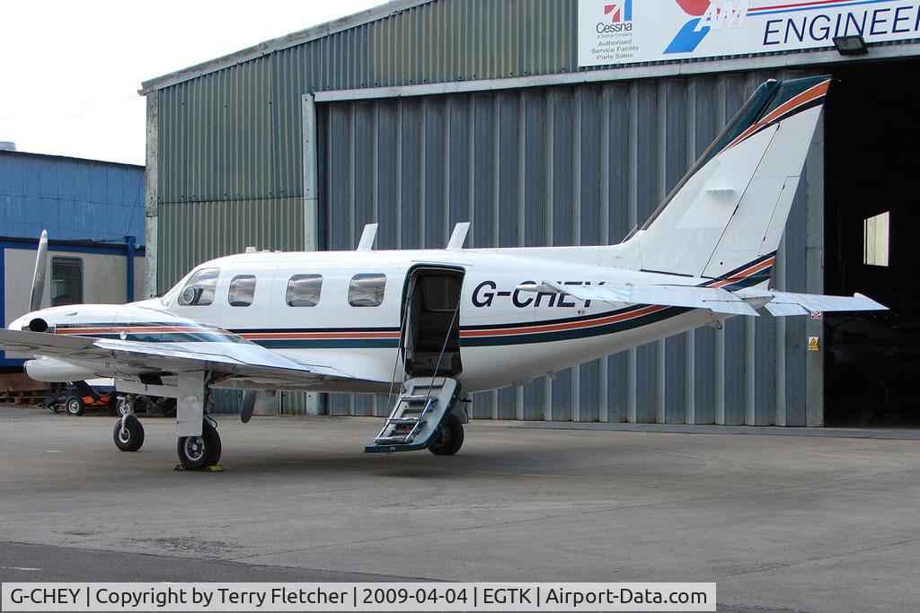 G-CHEY, 1981 Piper PA-31T2-620 Cheyenne IIXL C/N 31T-8166033, Piper PA-31T2 at Oxford Kidlington