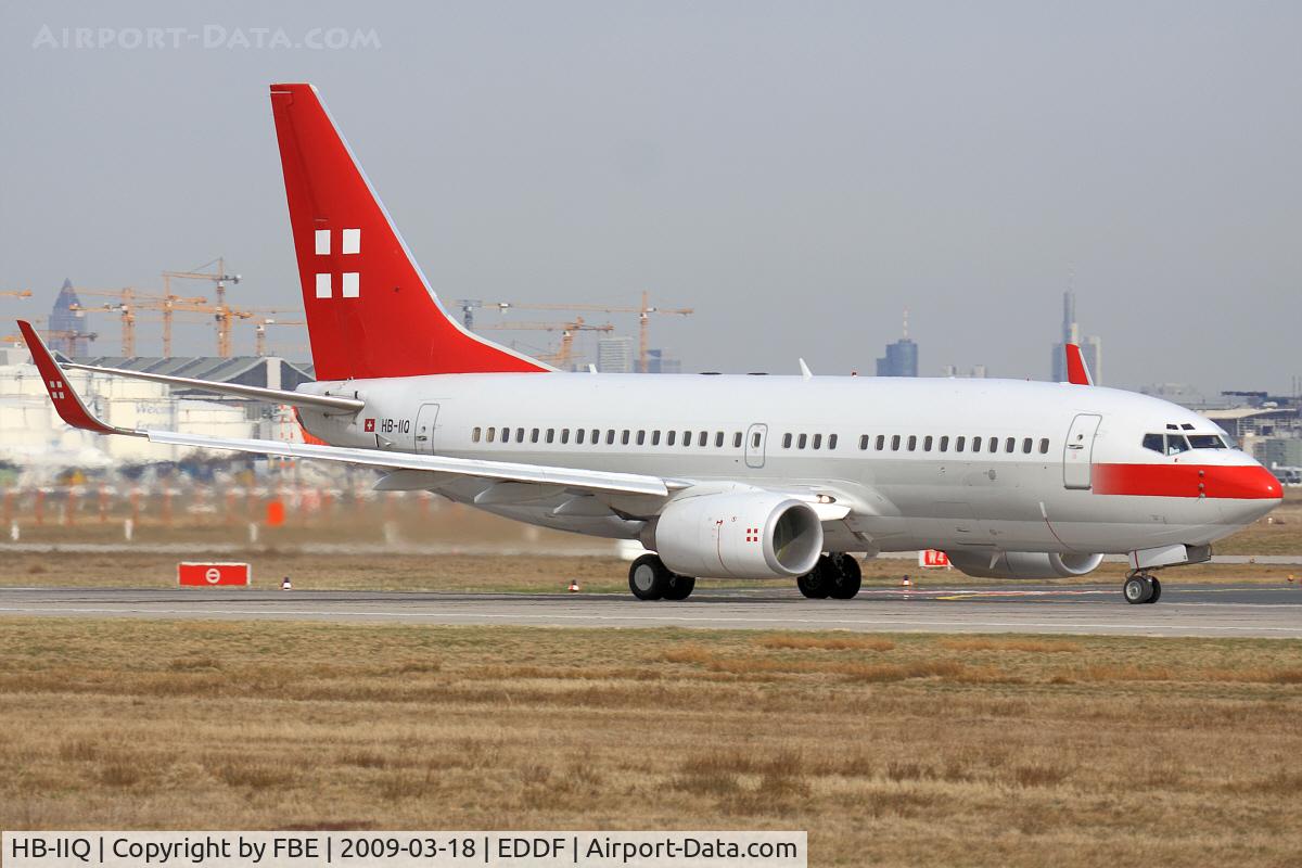HB-IIQ, 1999 Boeing 737-7CN BBJ C/N 30752, takeoff run on another long haul flight