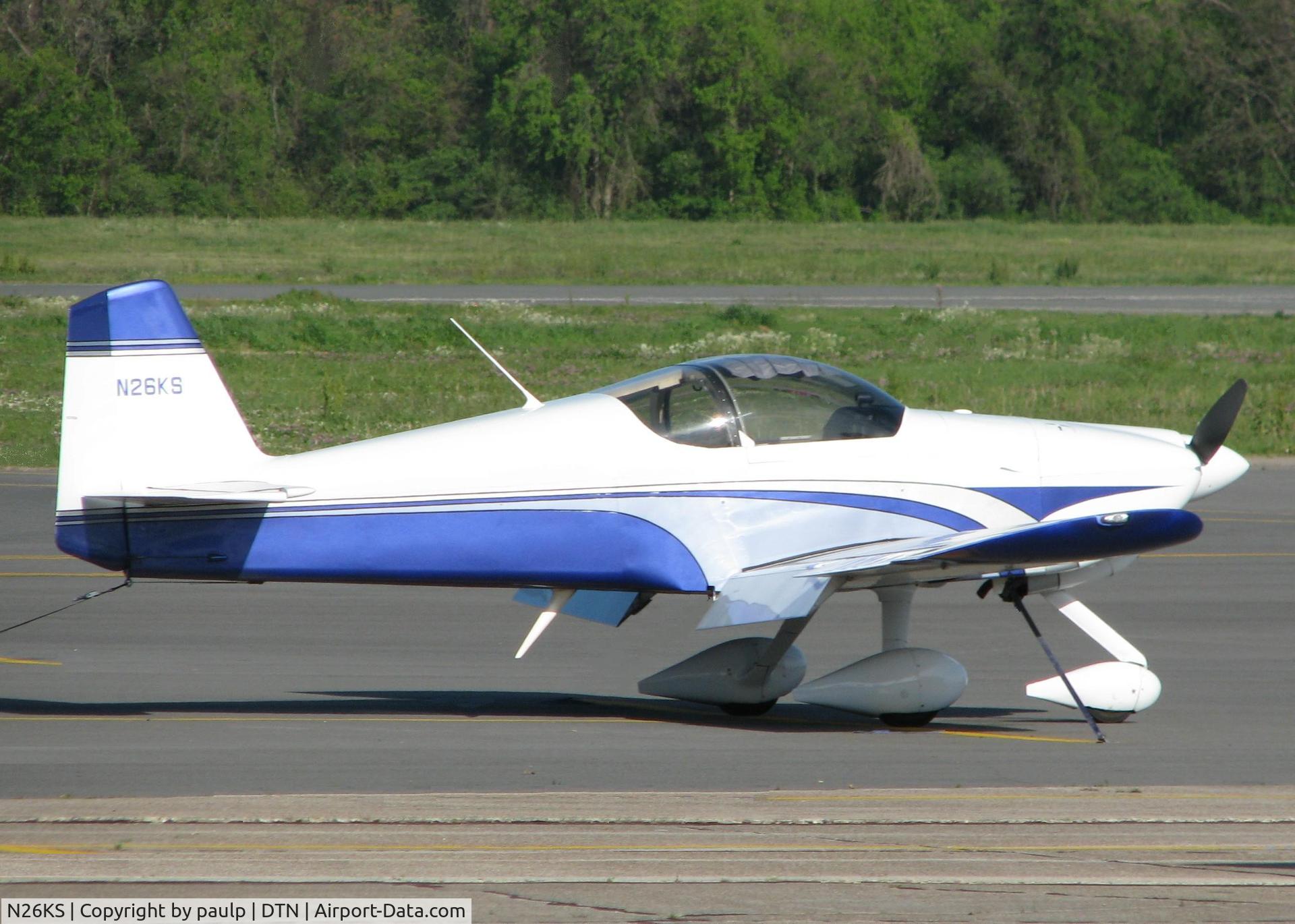 N26KS, Vans RV-6A C/N 24658, Parked at Downtown Shreveport.