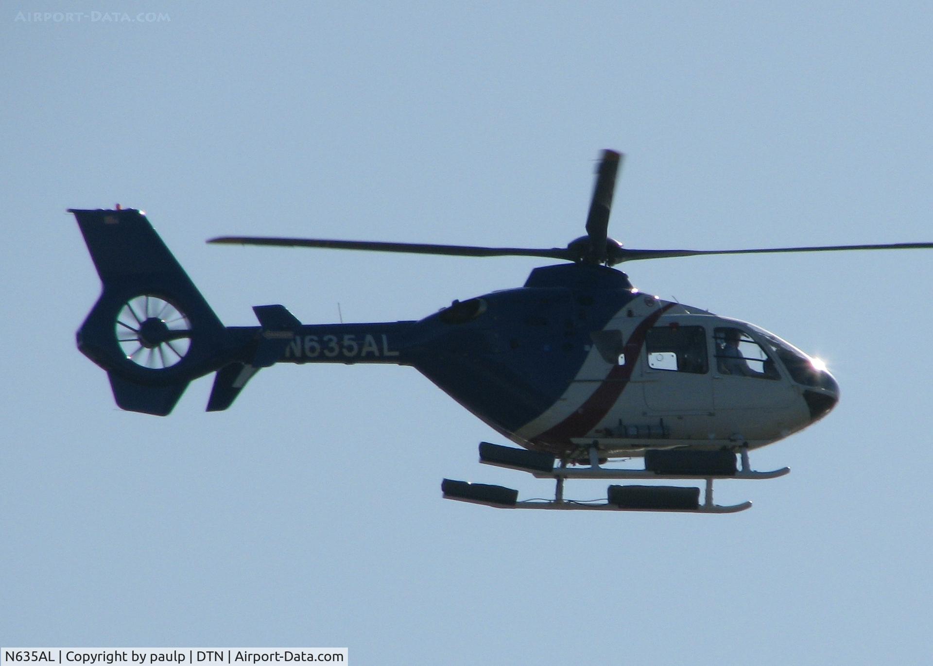 N635AL, Eurocopter EC-135P-2+ C/N 0758, Landing at Downtown Shreveport.