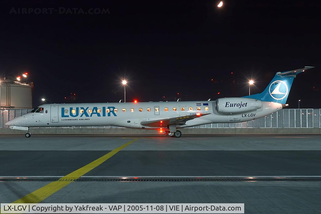 LX-LGV, 1999 Embraer EMB-145LU (ERJ-145LU) C/N 145129, Luxair Embraer 145