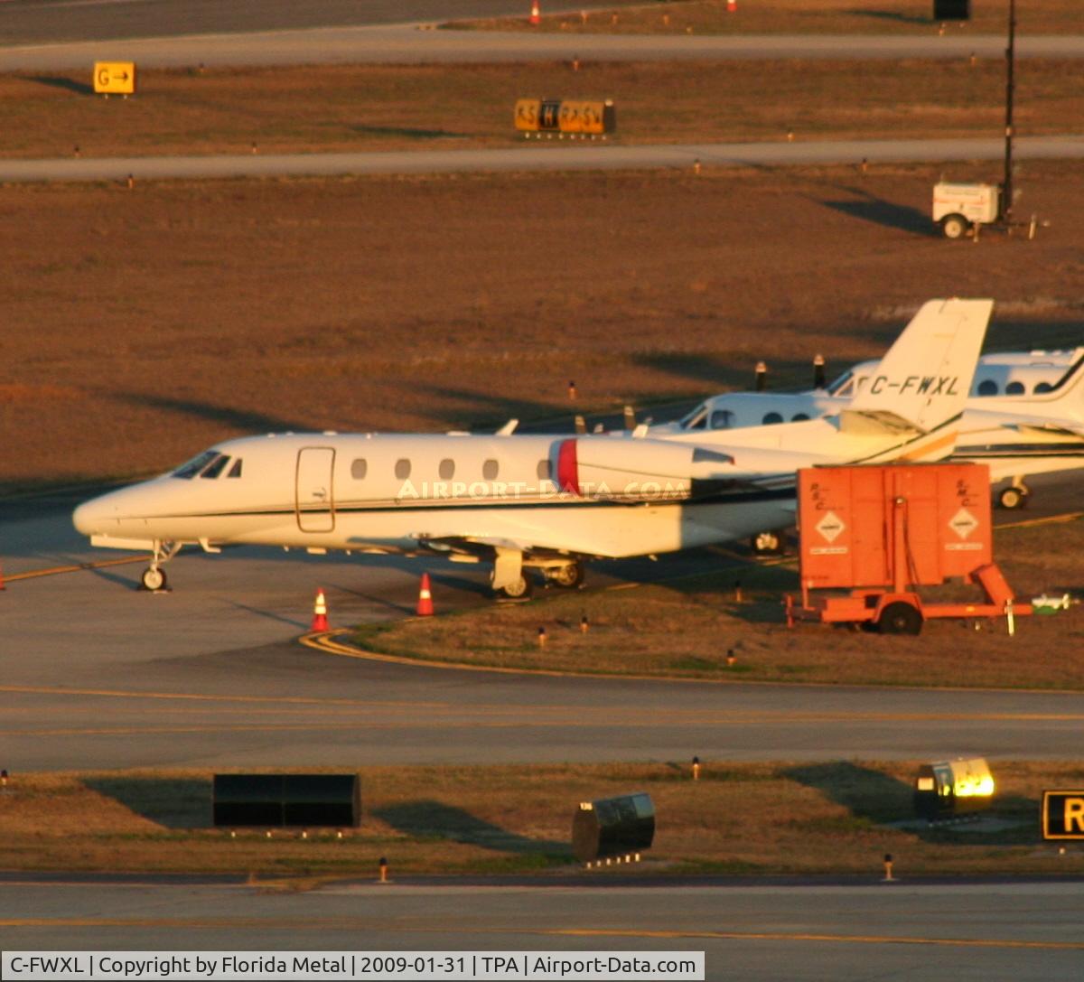C-FWXL, 2007 Cessna 560XLS Citation Excel C/N 560-5691, Citation 560XL in Tampa for the Superbowl