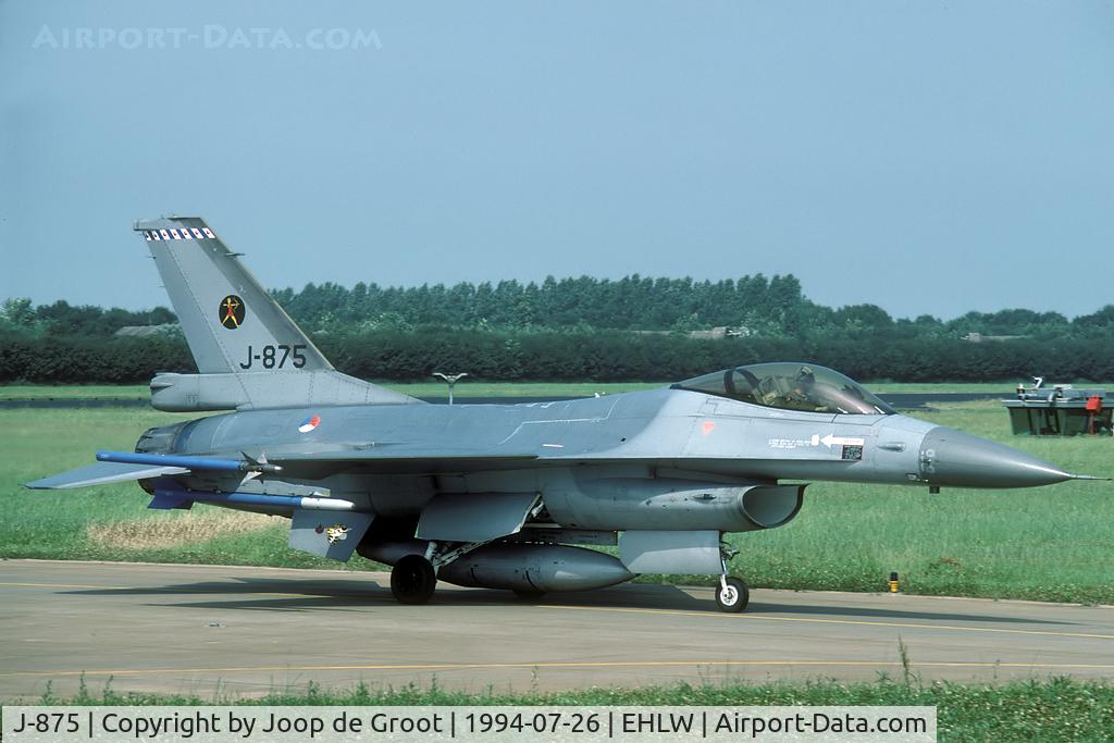 J-875, Fokker F-16A Fighting Falcon C/N 6D-92, I like the old full colour markings.