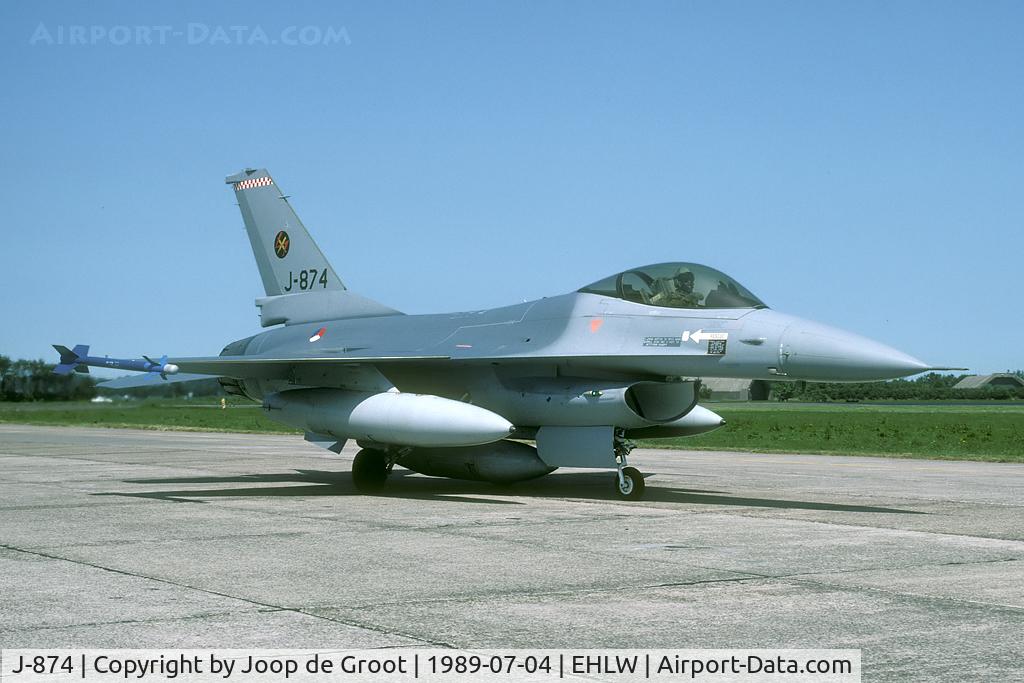 J-874, Fokker F-16A Fighting Falcon C/N 6D-91, visit to Leeuwarden