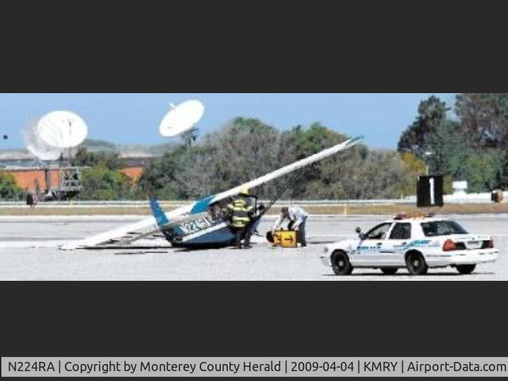 N224RA, American Champion 7GCAA Citabria C/N 4832004, Small plane crashes at Monterey airport